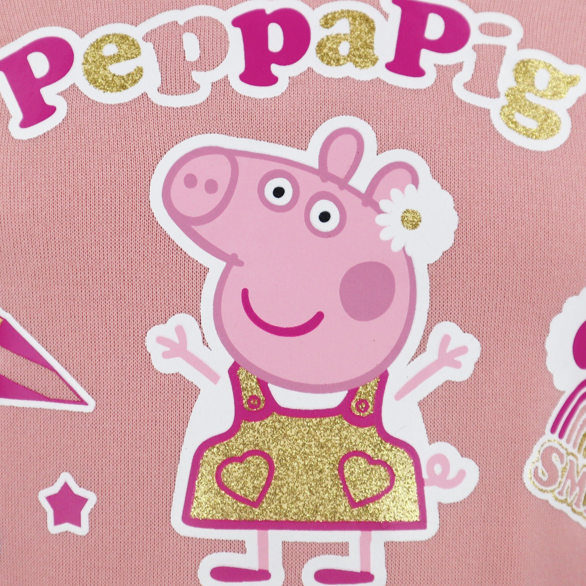 Peppa Pig Kapuzenpullover Peppa Kapuzenpullover Rosa bis 116 Pulli Mädchen Lila Kinder Gr. 98 Wutz Pig in