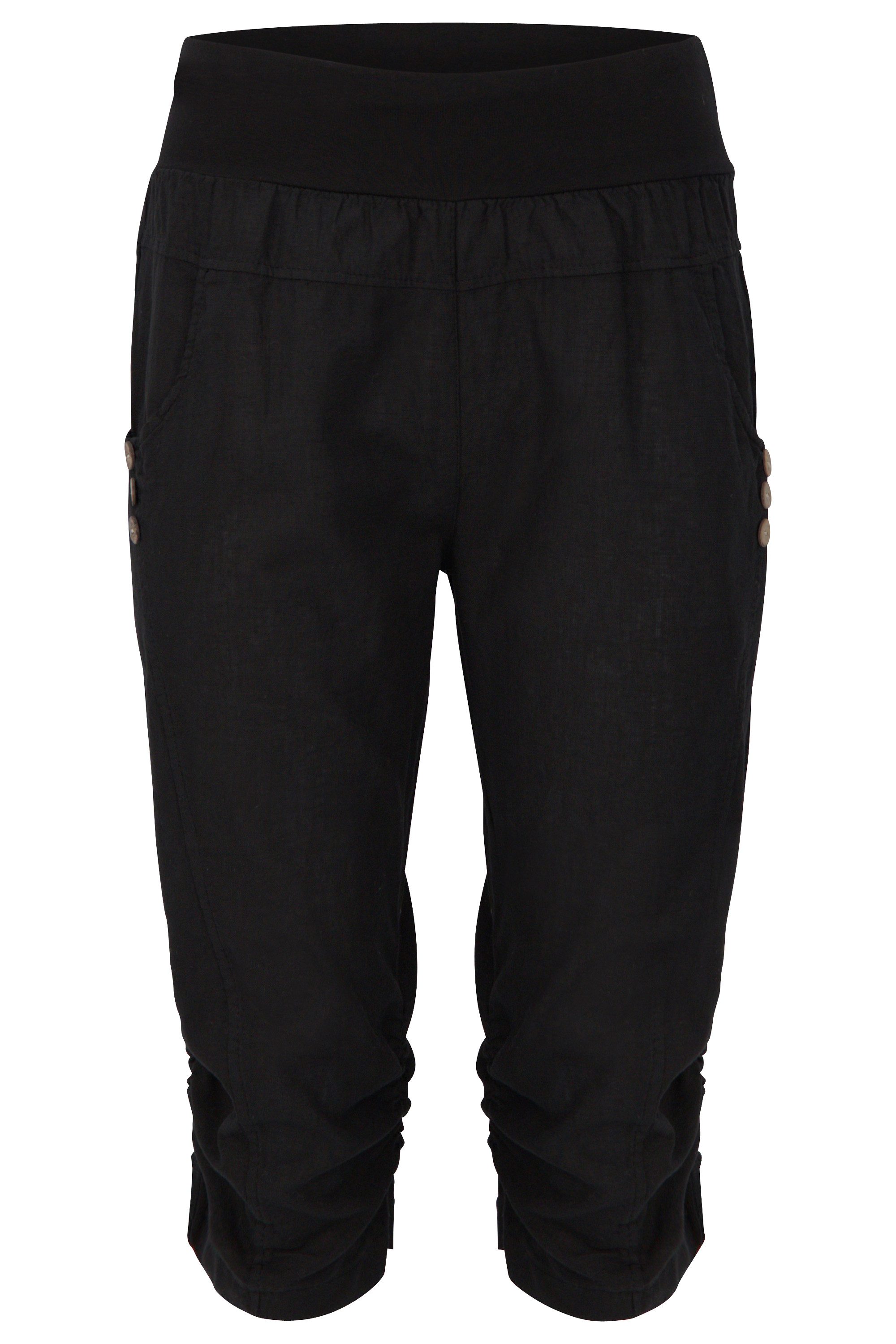 Leinenhose malito Damen Hose aus Leinen, Stoffhose in Uni Farben, Freizeithose