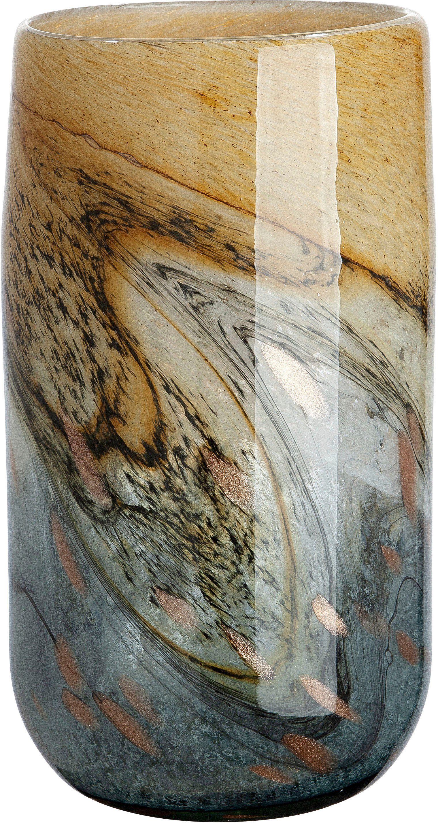 Tischvase dekorative Vida, Blumenvase St), Farbverlauf Glas, (1 mit Vase aus GILDE