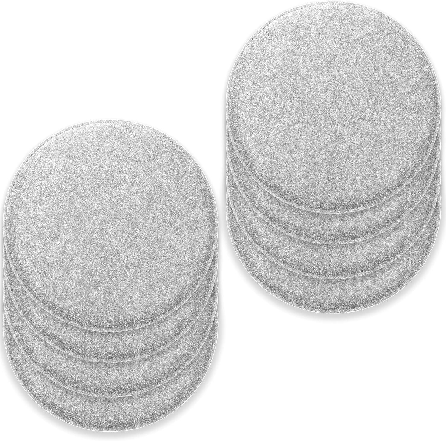 RUBBERNECK Stuhlkissen Rubberneck 8er Set rutschfeste Filz Sitzkissen Rund, Stuhlkissen mit Antirutsch-Noppen - rutschfeste Oberfläche