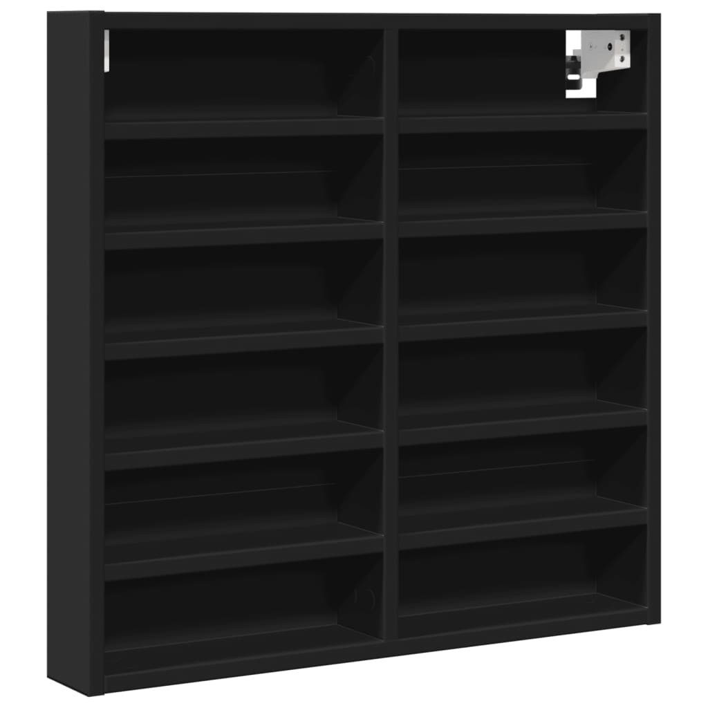 vidaXL Regal Vitrinenschrank Schwarz 60x8,5x58 cm günstig online kaufen