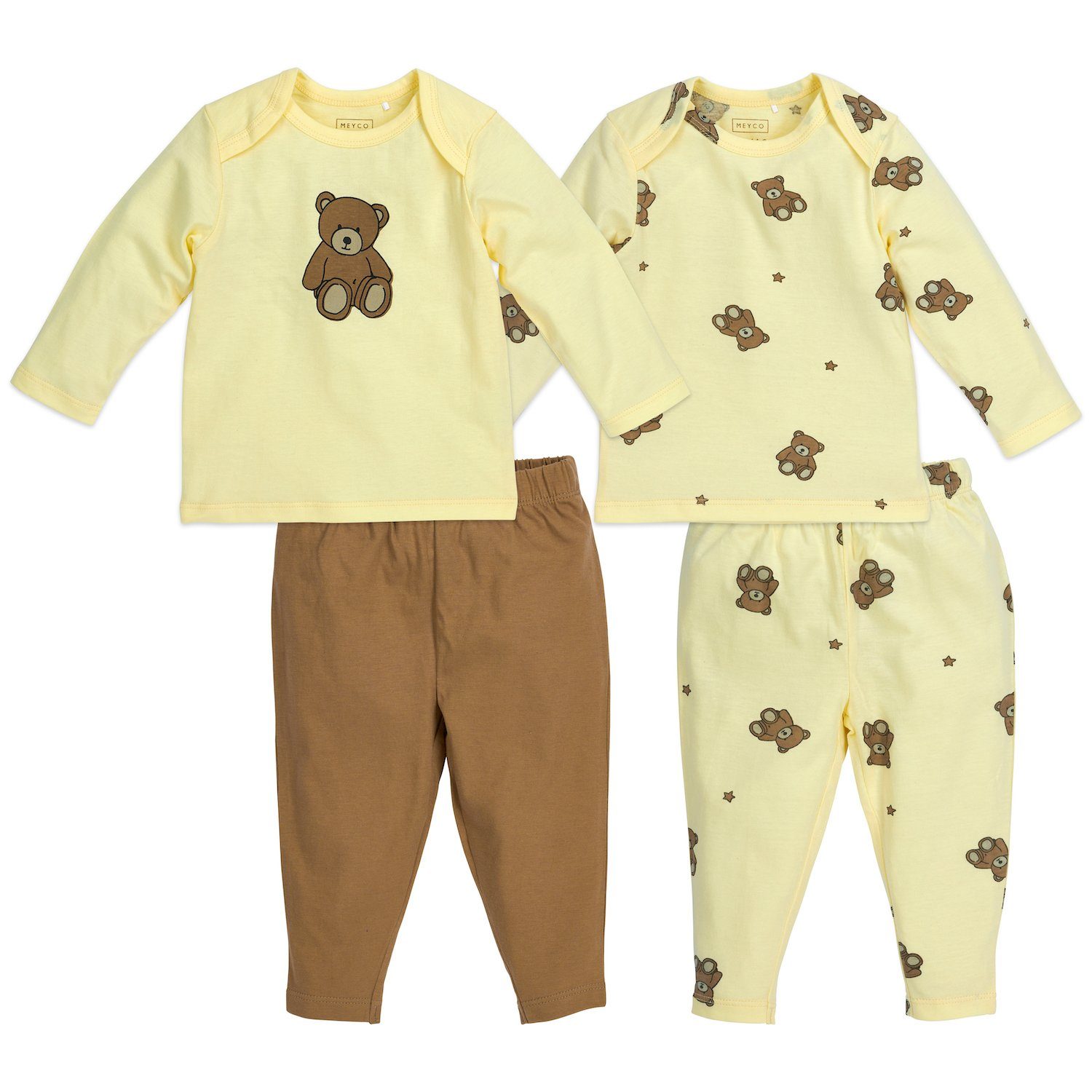 Soft (2 tlg) 74/80 Pyjama Bear Yellow Teddy Meyco Baby