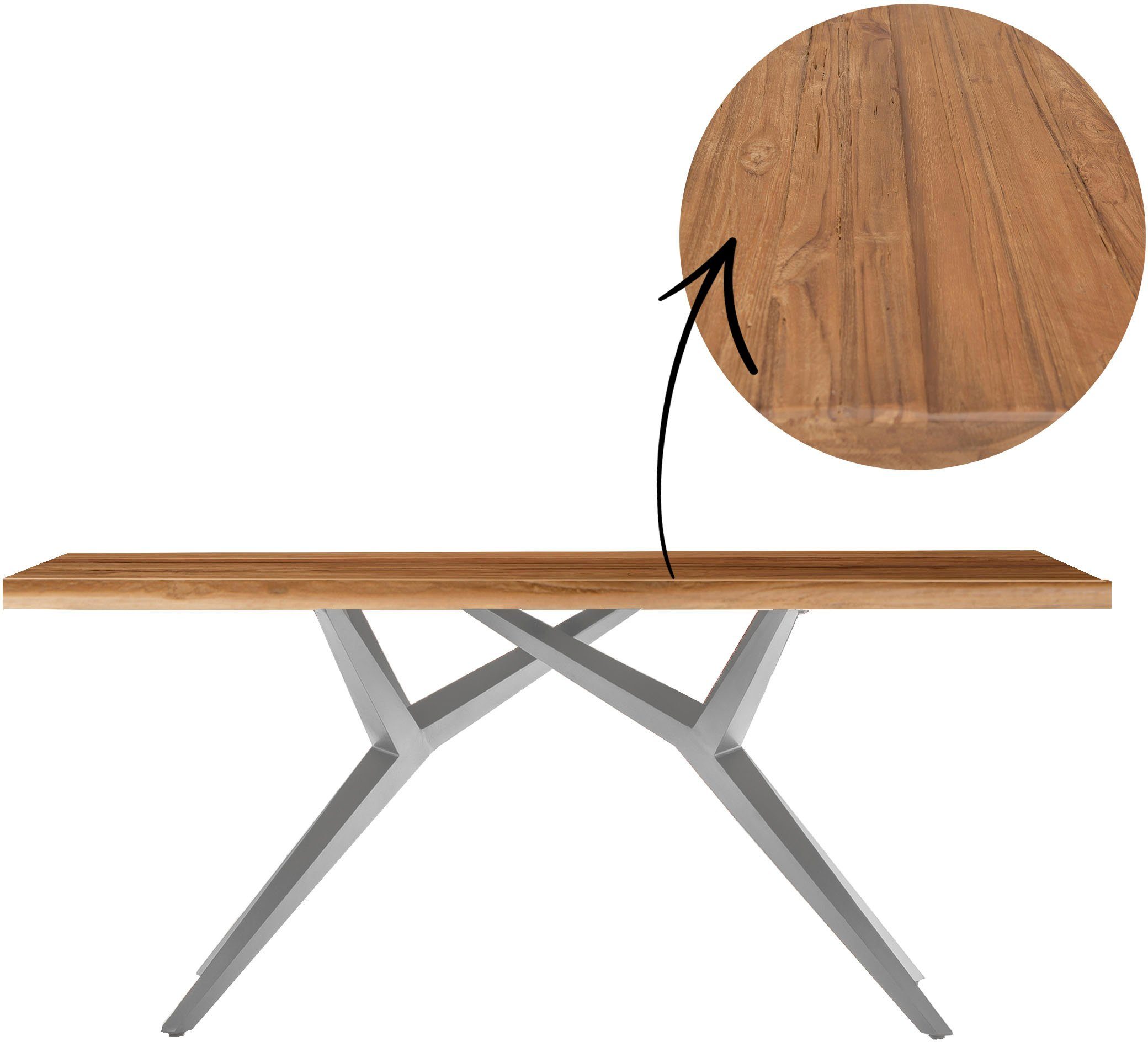 SIT Esstisch, mit rustikaler Oberfläche