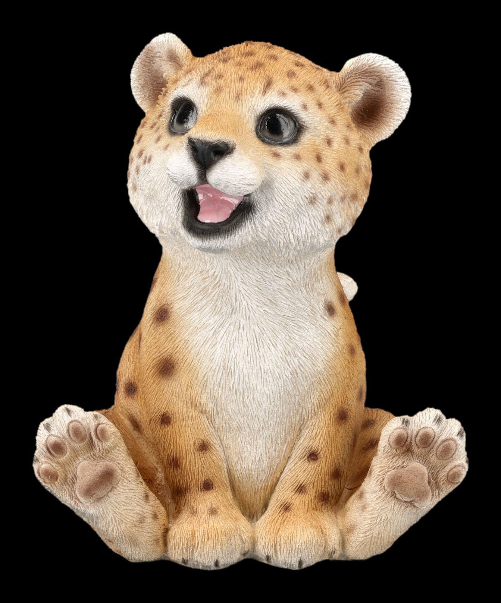 Figuren Shop GmbH Tierfigur Leoparden Figur – Tier Statue Dekofigur Sammlerfigur Leopard 12 cm