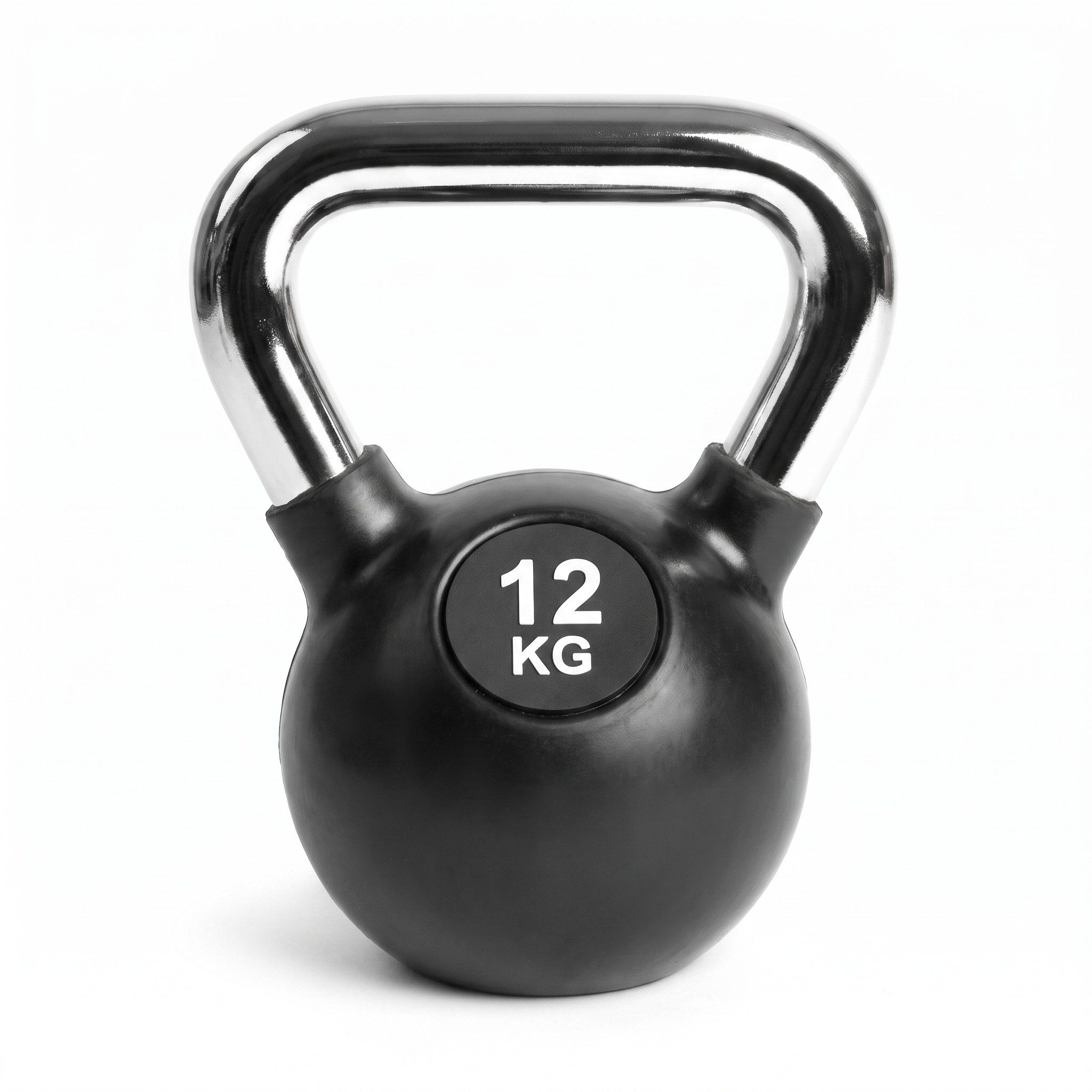 Black Snake Kettlebell Chrom Kugelhantel Schwunghantel Muskelaufbau Kraftausdauer Home Gym, (12 kg), bodenschonend gummiert, verchromter Griff, kippsichere Standfläche