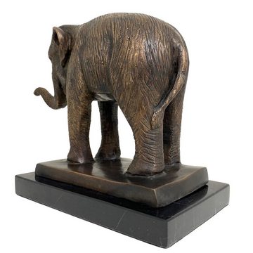 Aubaho Skulptur Bronzeskulptur Elefant Afrika Figur Skulptur Bronzefigur 30cm Antik-St