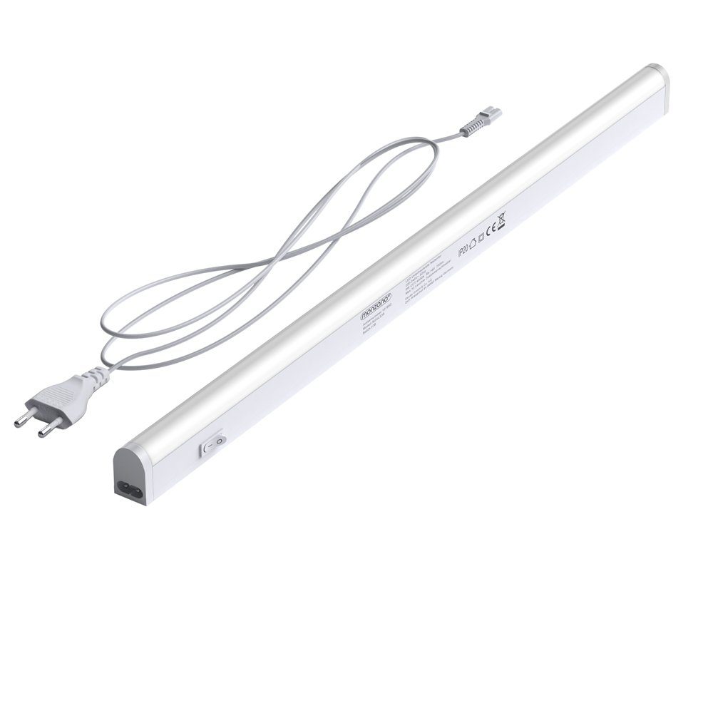 monzana Deckenleuchte, LED fest verbaut, 1er Set LED Unterbauleuchte 54cm Weiß 9 Watt Lichtleiste 750lm