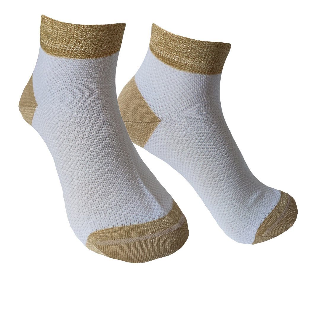 Sangiacomo Короткі шкарпетки mit Glitzerelementen (Packung, 1-Paar) mit dezentem Glanz