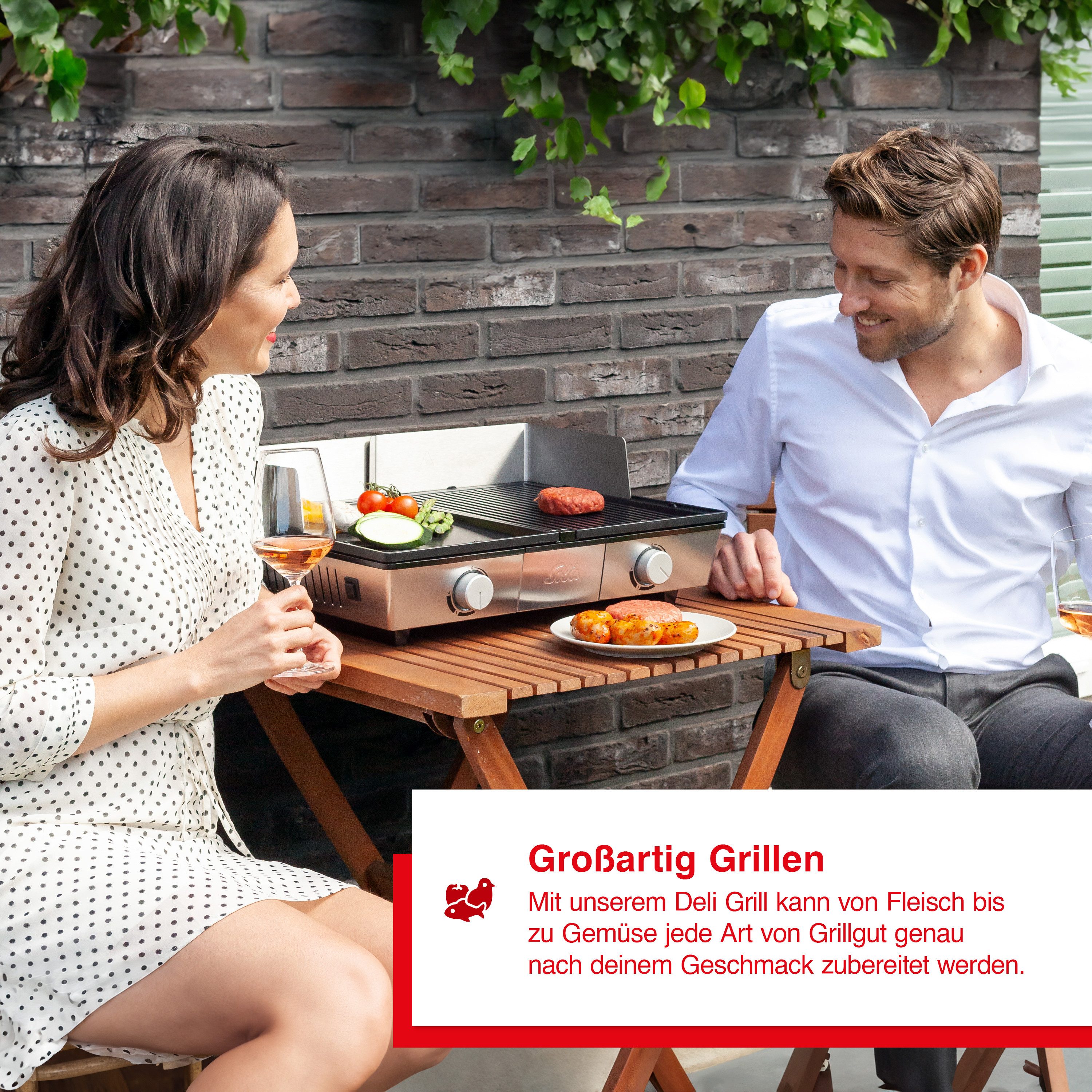 SOLIS OF SWITZERLAND Tischgrill Deli Grill (Typ 7951), 2200 W, Elektrogrill mit abnehmbaren Grillplatten