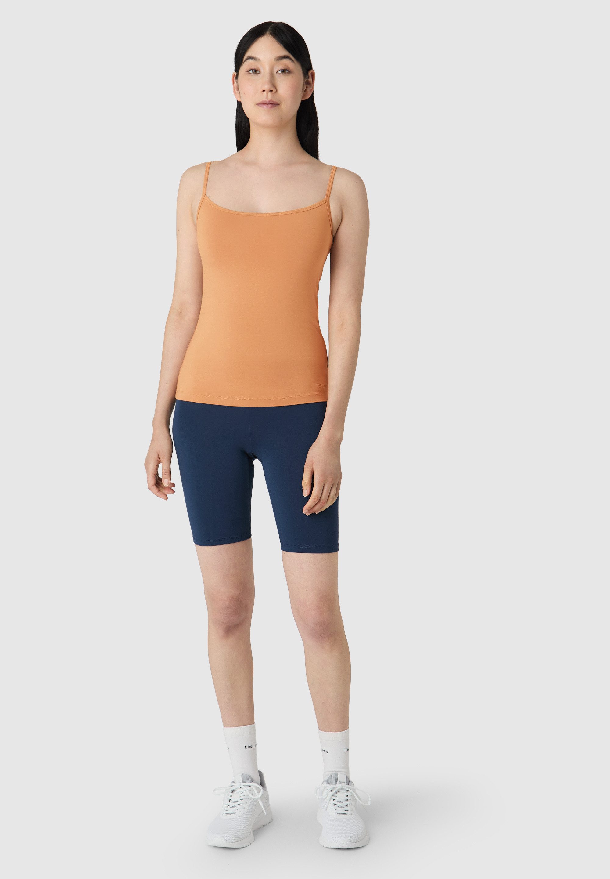 Les Lunes Spaghettitop ELIZAA Top Basic Basic Spaghetti Top aus weichem Bambus-Mix