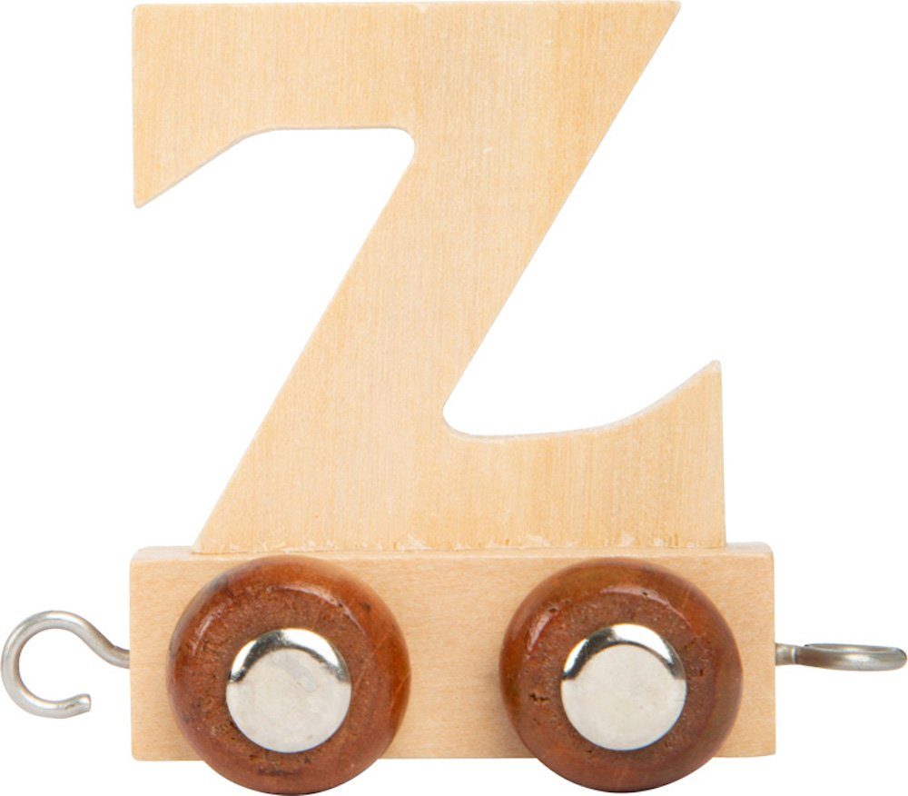 Spielzeug-Zug Buchstabenzug Namenszug Buchstabe Z natur Holzzug