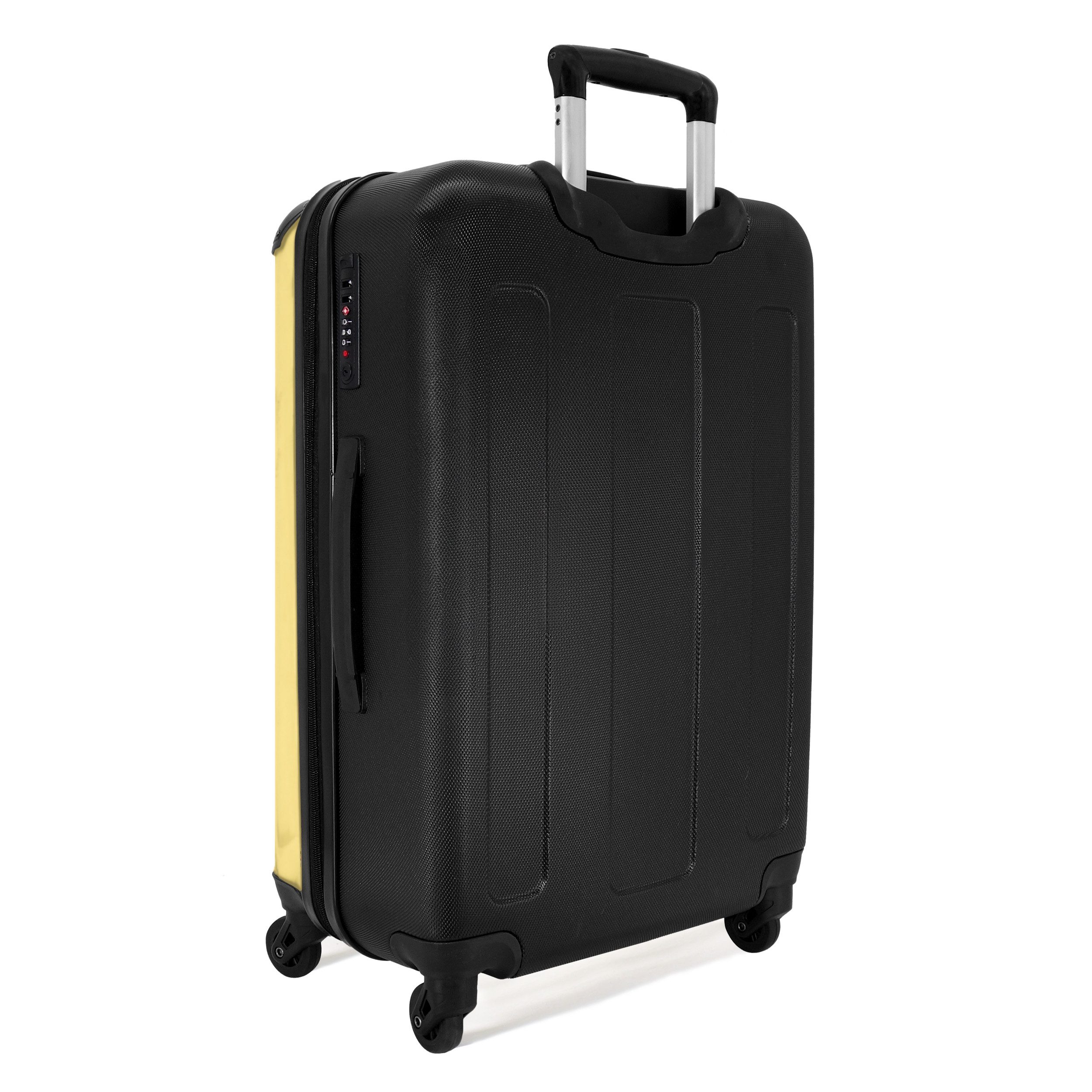NoBoringSuitcases.com© Hartschalen-Trolley mit leuchtende Räder - Schnecke - Helm - Rennsport - Kinder 67 cm - 72, 4 Rollen, Reisekoffer mit Rollen Mittelgroßer für 20kg, Jungenkoffer