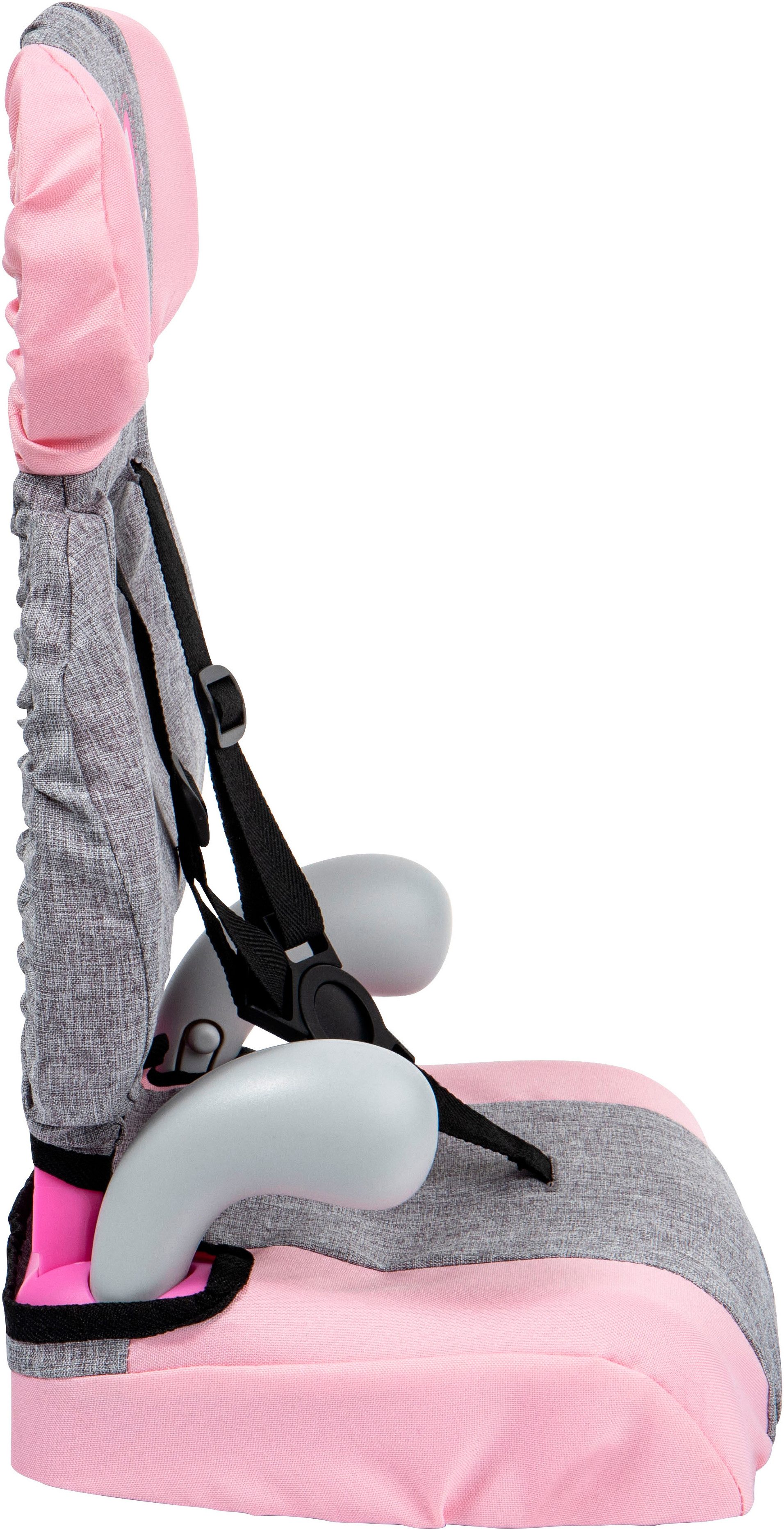 Bayer Puppen Autositz Deluxe grau/rosa Schmetterling günstig online kaufen