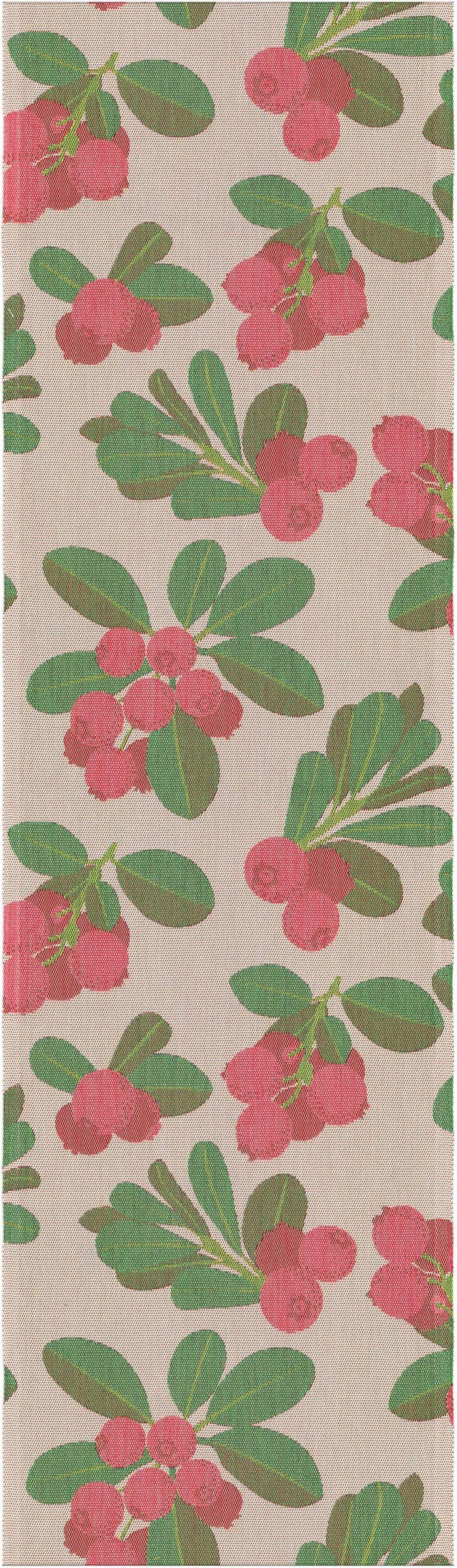 EKELUND MASTER WEAVERS 1692 Tischläufer Tischläufer Lotta rot 35x120 cm, Pixel gewebt (6-farbig)