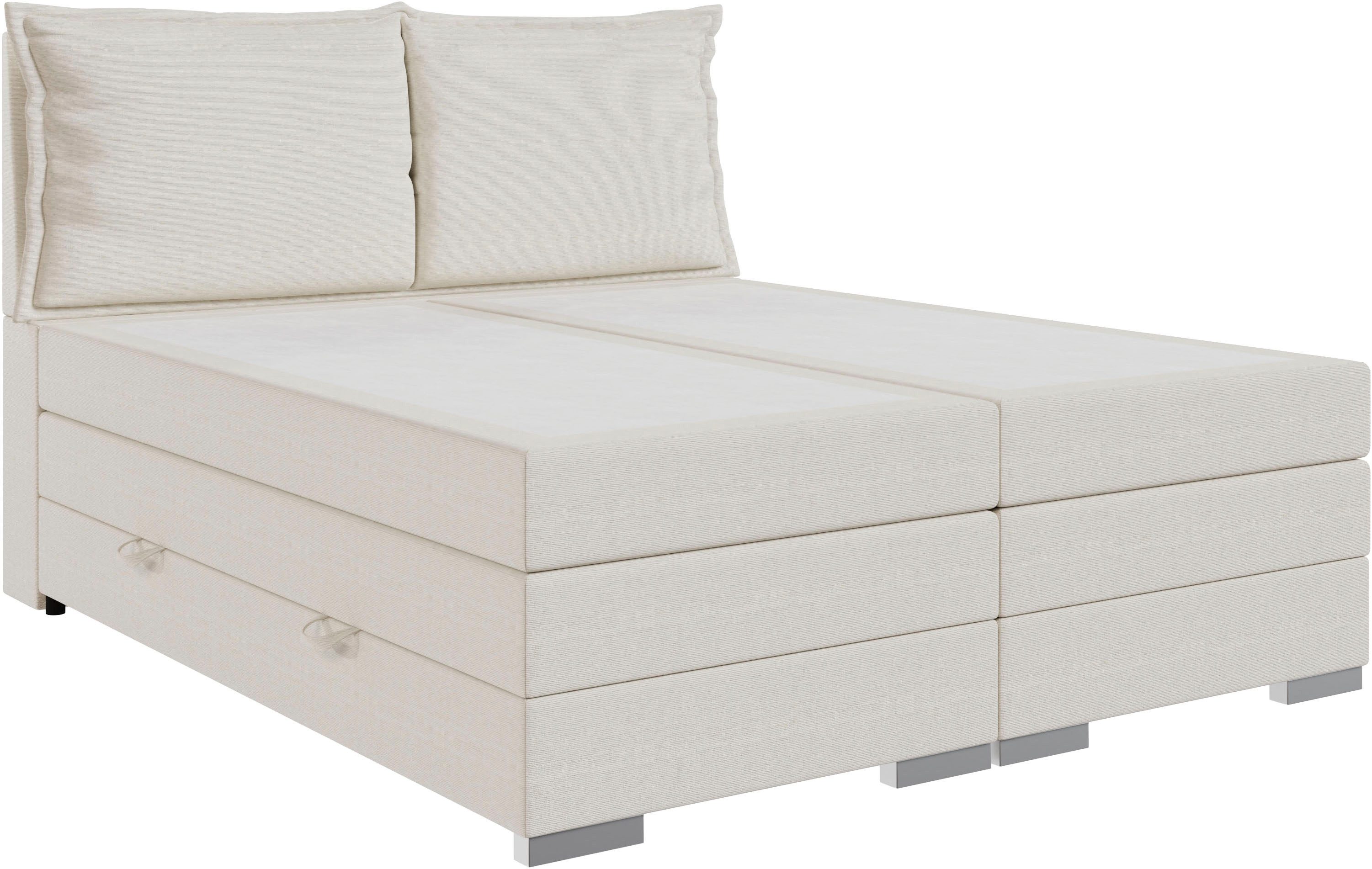 FORTE Boxspringbett Pillows, in verschiedenen Farben erhältlich