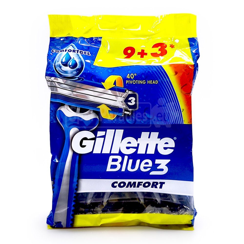 Gillette Rasierklingen Gillette Blue 3 12er x Comfort Einwegrasierer, Pack 20