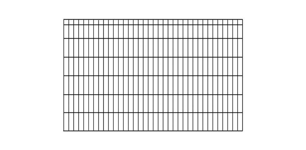 KRAUS Einstabmattenzaun Dino-Trend-40×40, (Set), anthrazit, 120 cm hoch, 10 Elemente für 20 m, 11 Pfosten grau
