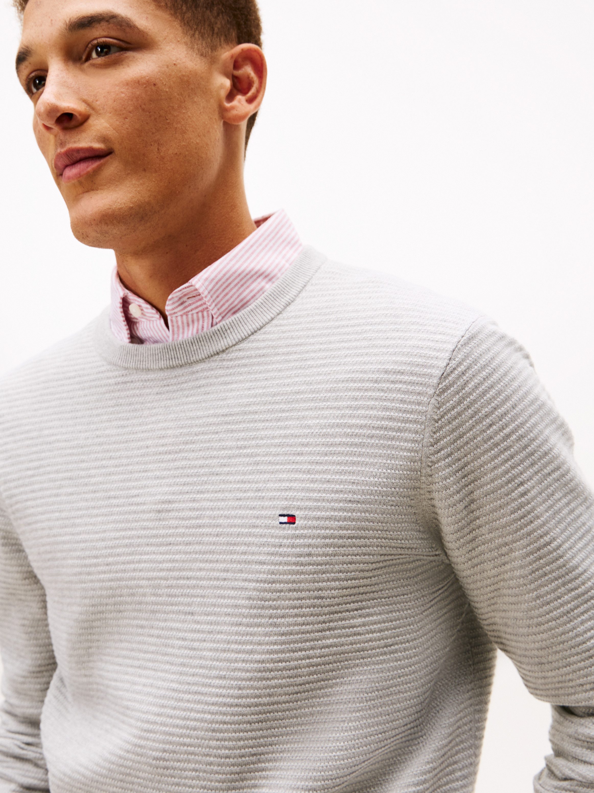 Tommy Hilfiger Rundhalspullover SEASONAL STRUCTURE mit günstig online kaufen