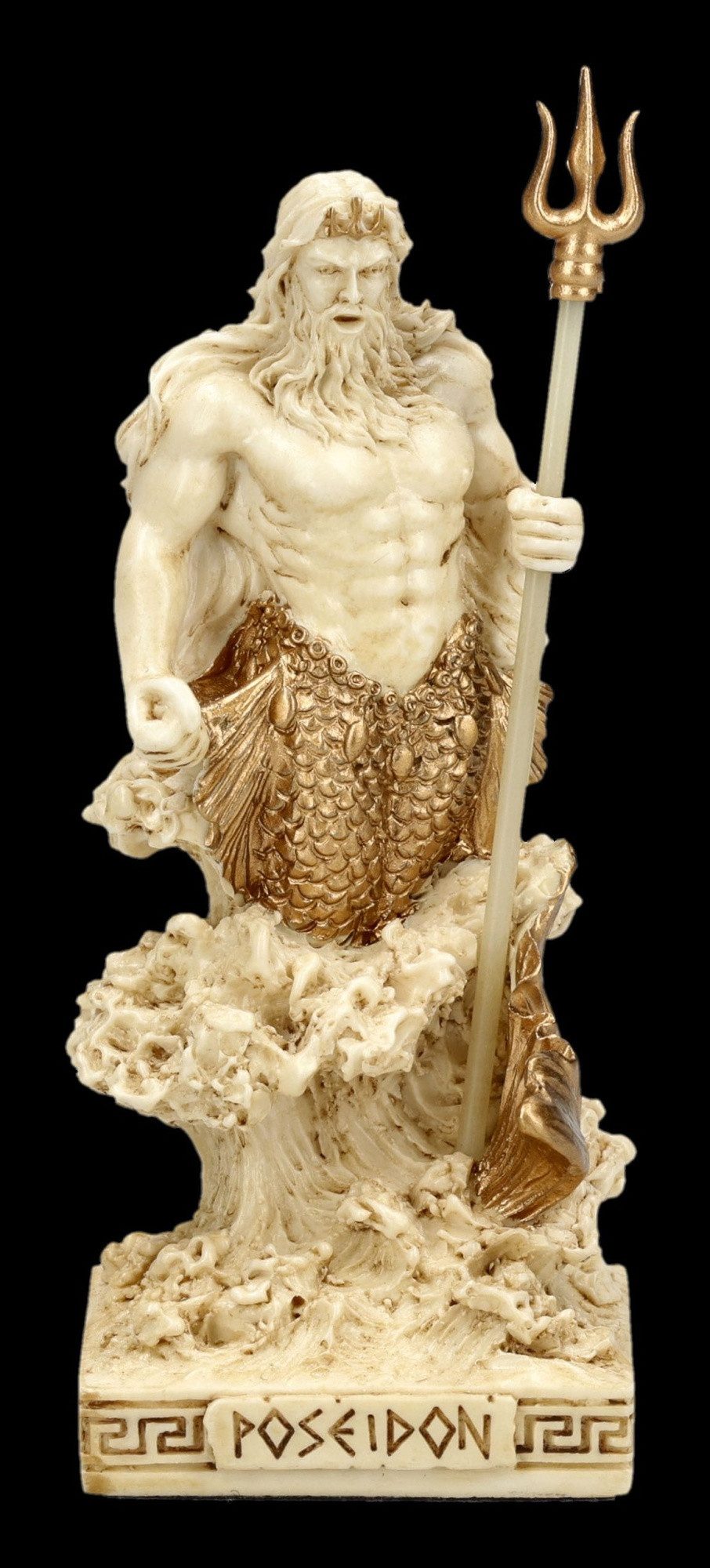 Figuren Shop GmbH Dekofigur Poseidon Figur – Meeresgott Miniatur Statue Veronese 9 cm Dekofigur
