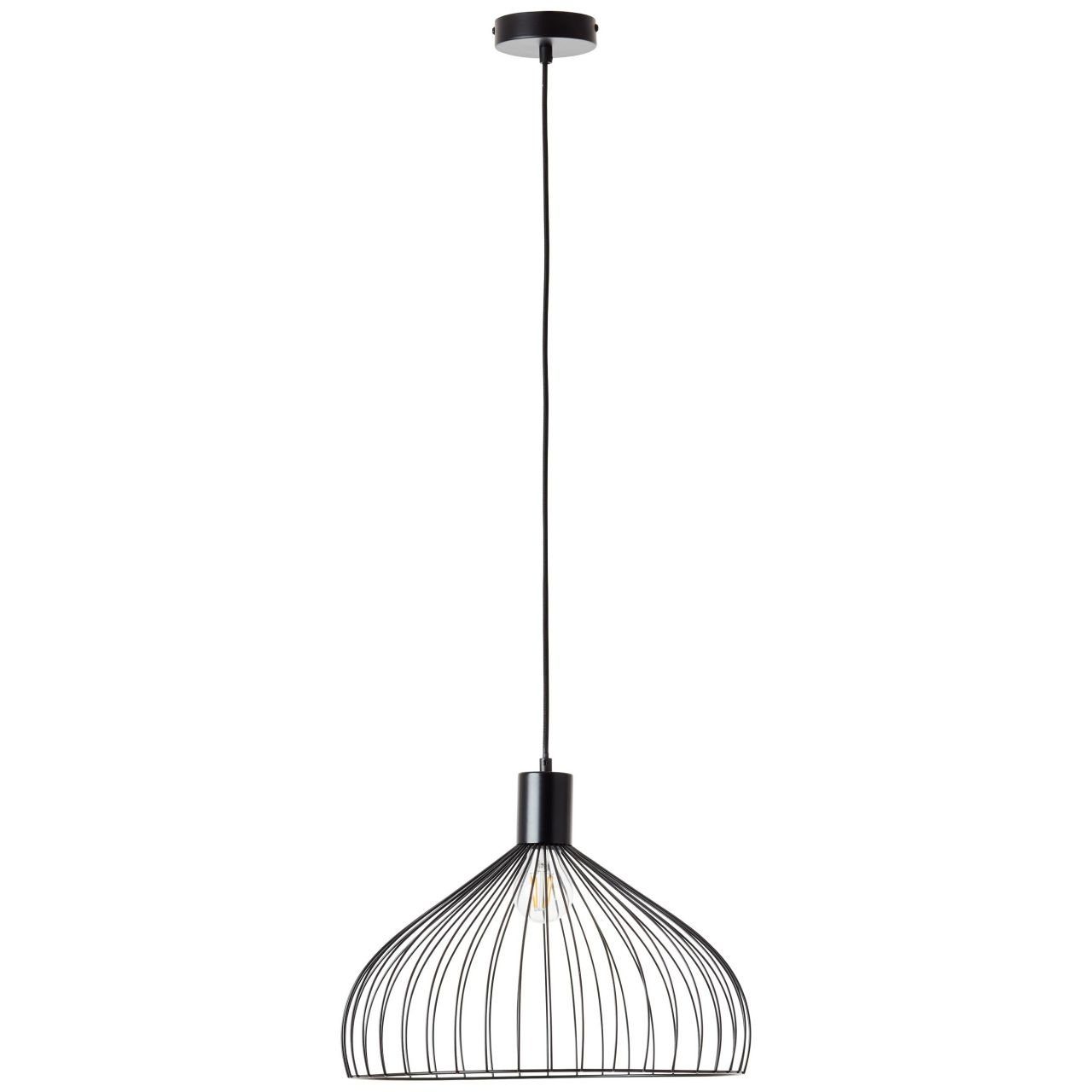 Brilliant Pendelleuchte Lampe, schwarz matt, E27, Blacky A60, Pendelleuchte 40W, Blacky, 1x 40cm Kabel