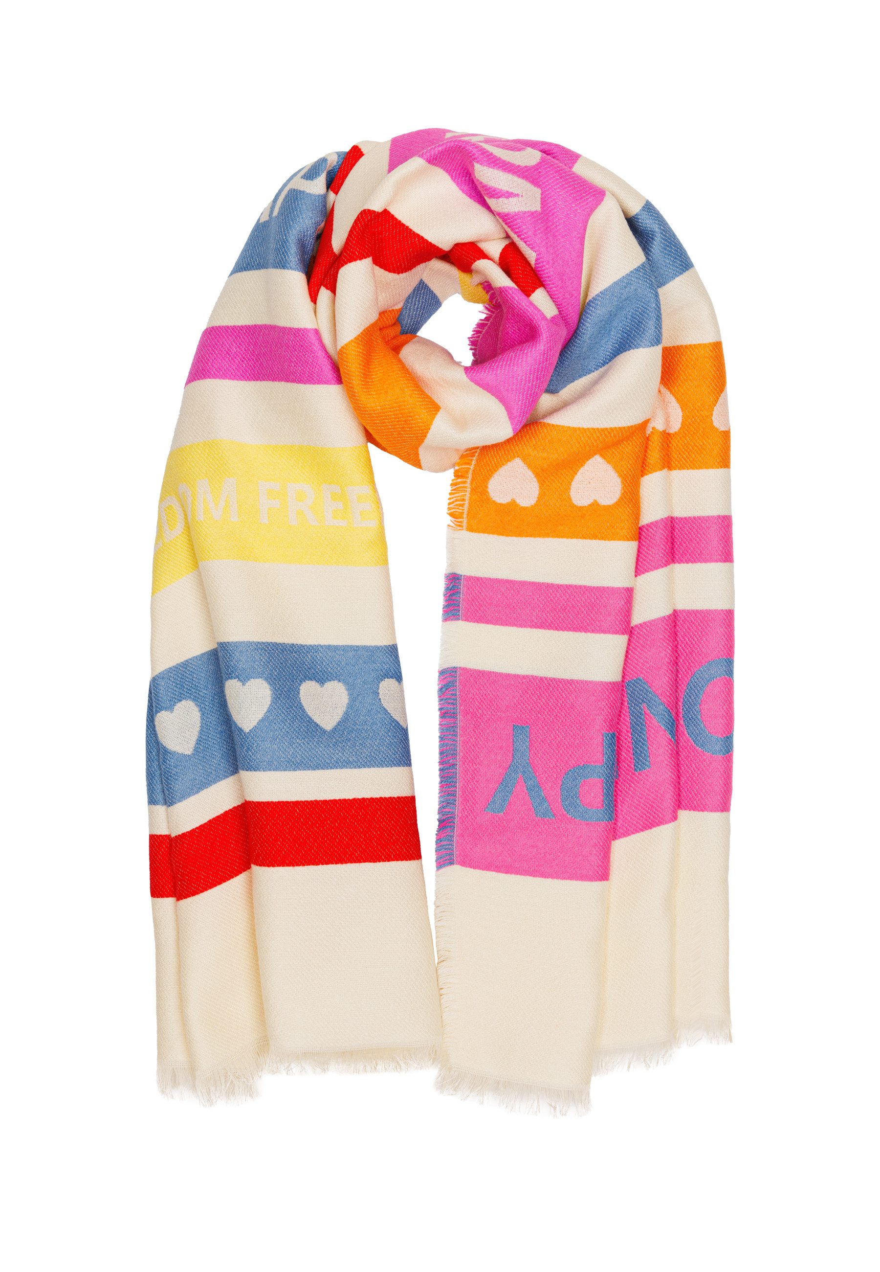 Caspar Modeschal Weicher Damen Schal aus Viskose Halstuch mit buntem Muster - SC540, angenehm warm & weich, ideal für Frühling, Herbst & kühle Wintertage