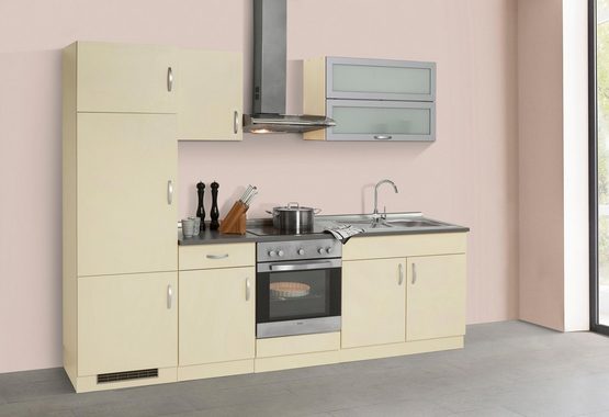 wiho Küchen Küchenzeile »Amrum«, mit E-Geräten, Breite 270 cm