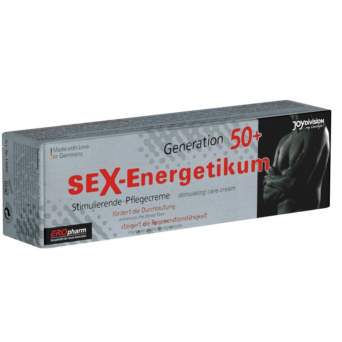 JOYDIVISION Stimulationssalbe Sex-Energetikum 50+ Tube mit, 1-tlg., stimulierende Penis Pflegecreme für den Mann ab 50