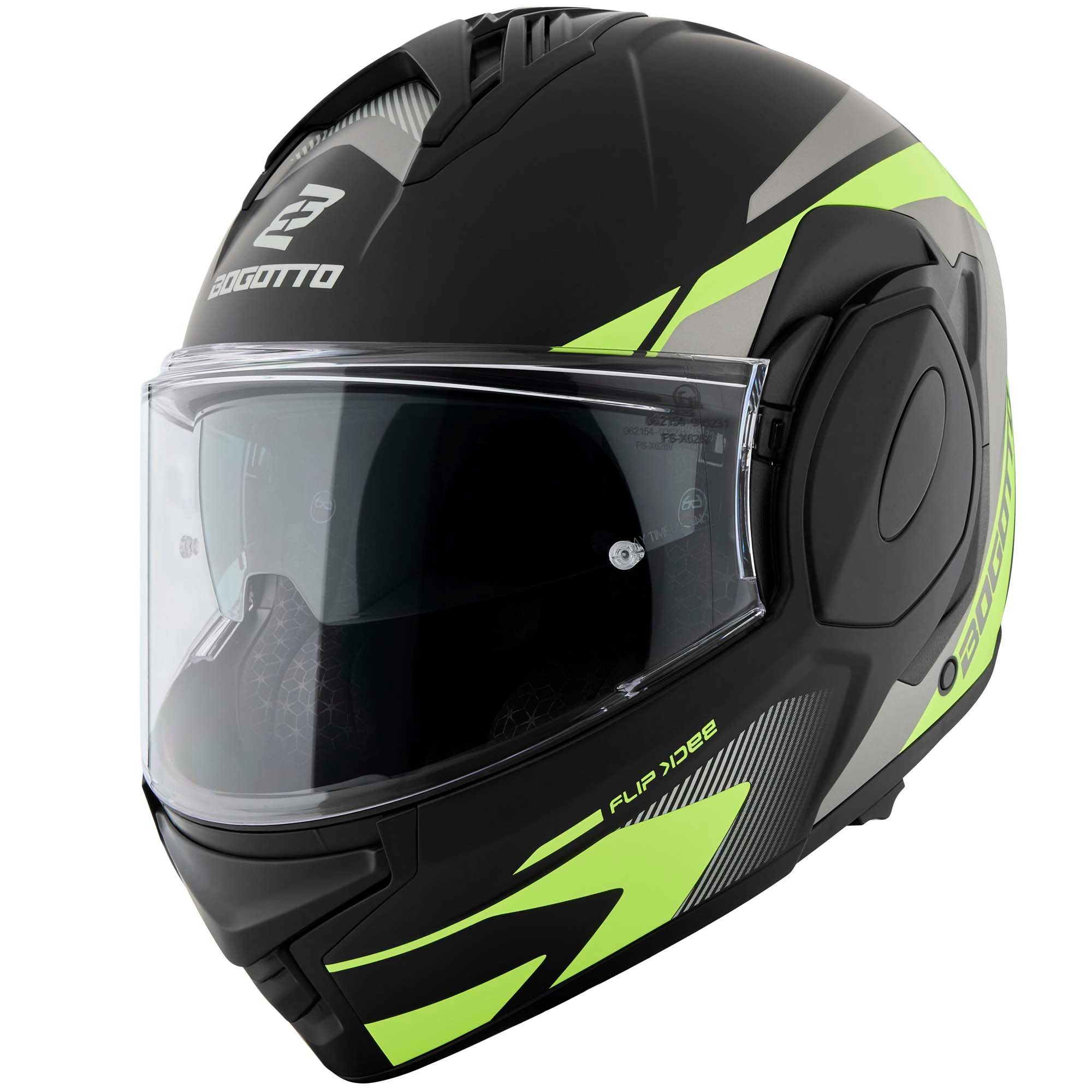 Bogotto Motorradhelm FS-X600 Atyr Klapphelm, Vorbereitet Für Kommunikationssystem,geeignet Brillenträger,vorbe