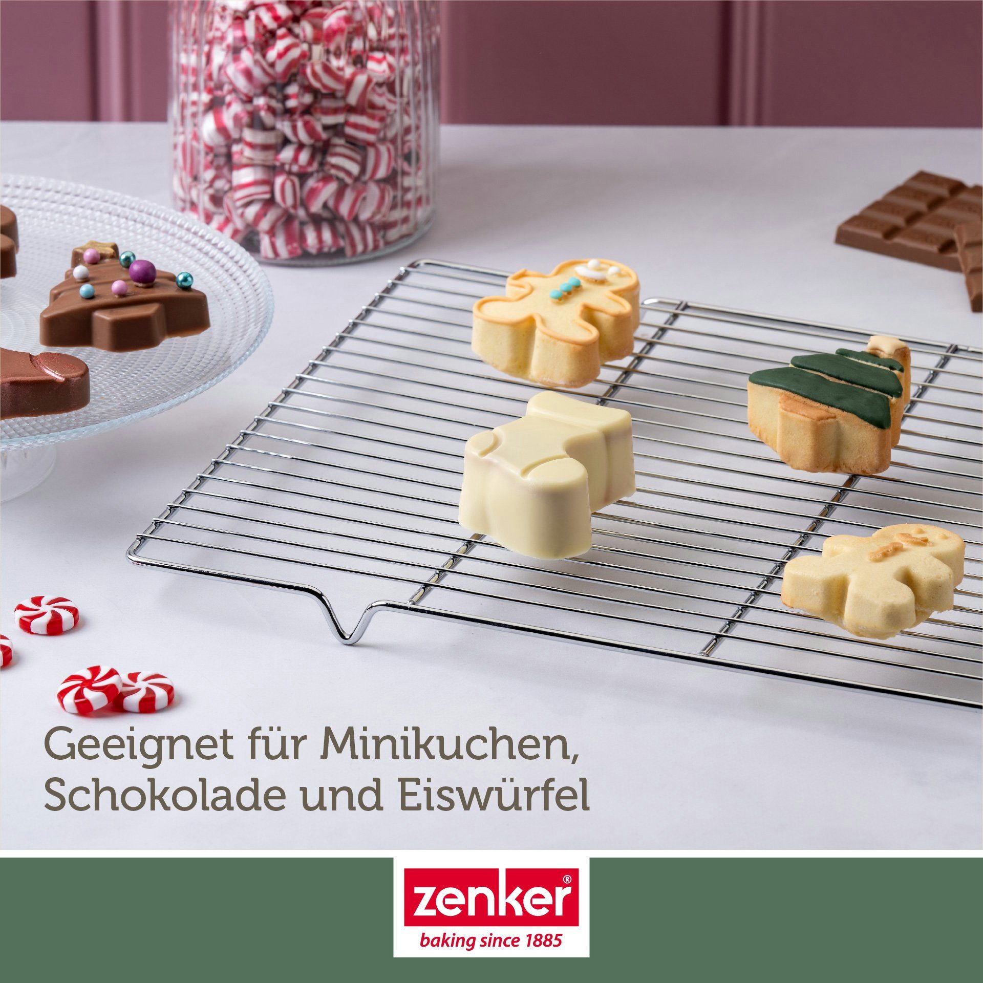 Zenker Backform Minikuchenform, Pralinenform, Schokoform, Weihnachtsbackform
