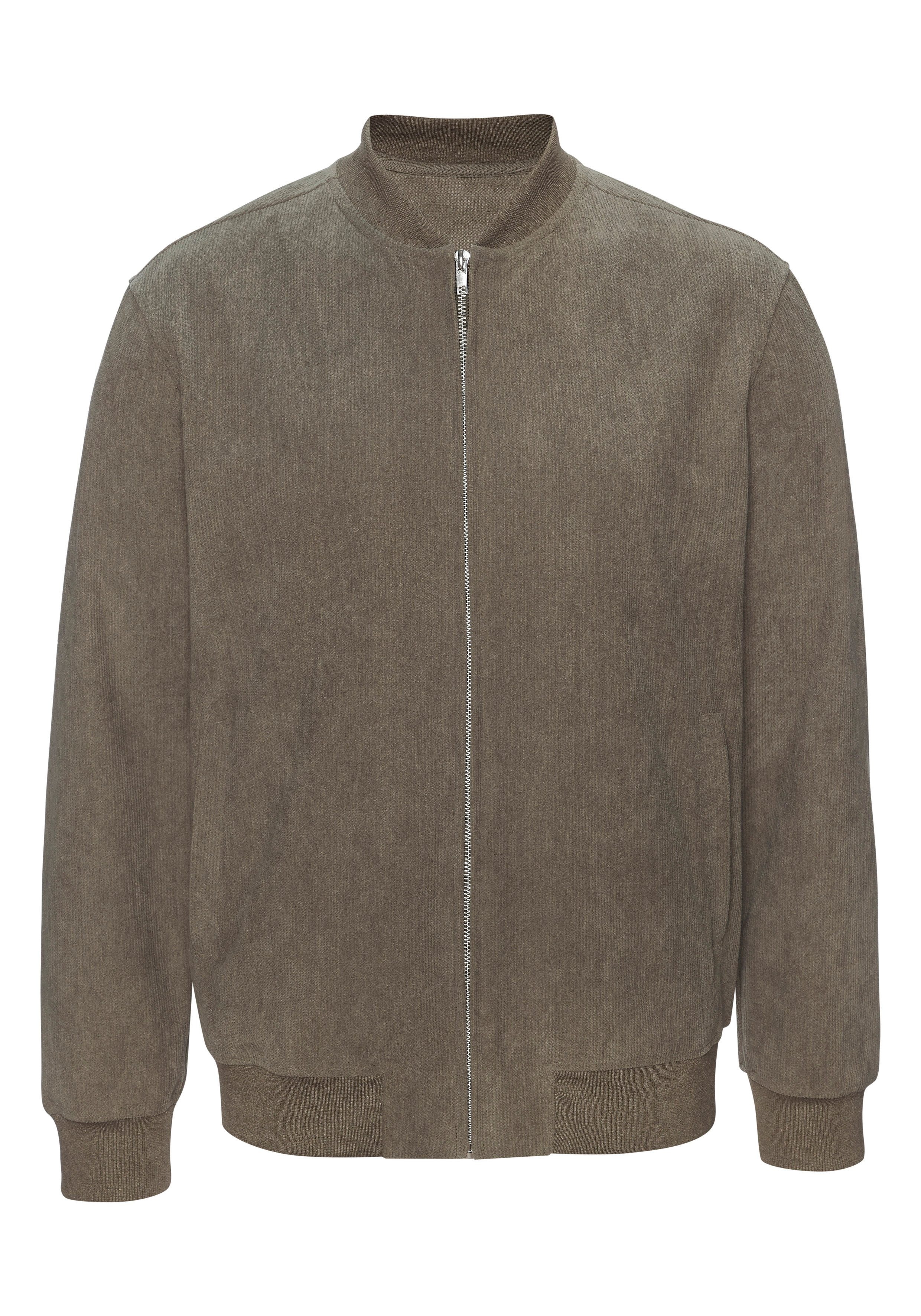 H.I.S Cordjacke - Blouson mit Reißverschluss, Pilotenjacke / Übergangsjacke aus Cord, regular fit