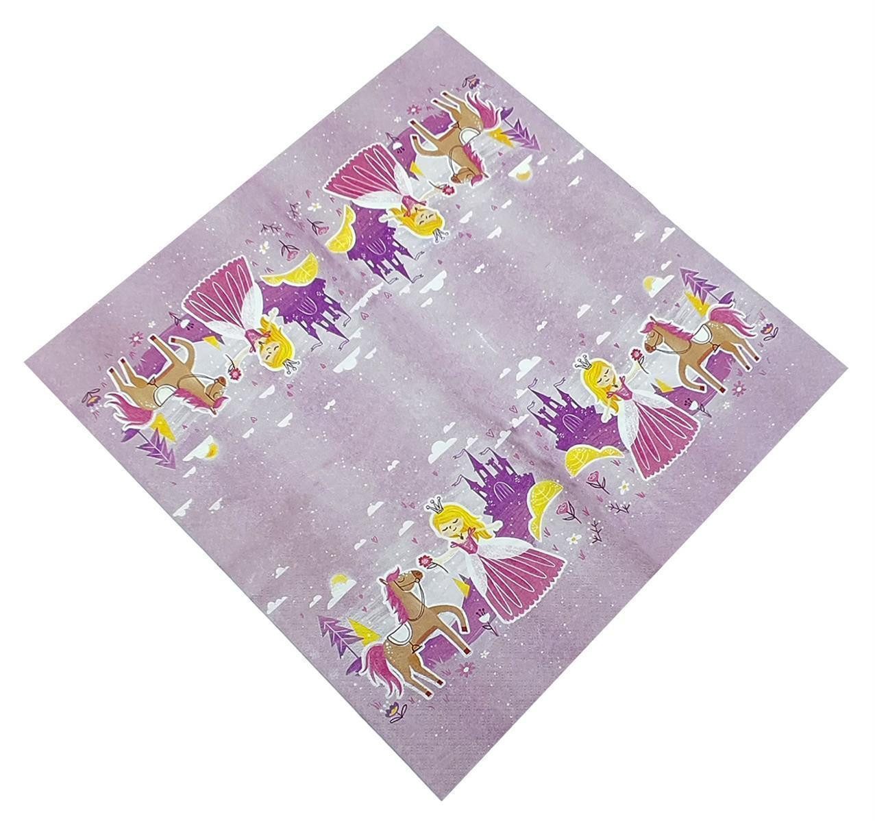 PAPSTAR Papierserviette 20 Servietten 33 x 33 cm, "Prinzessin", (Set, 20 St., Papierservietten), Prinzessinnenparty Prizessin Princess Party Feier Mottoparty
