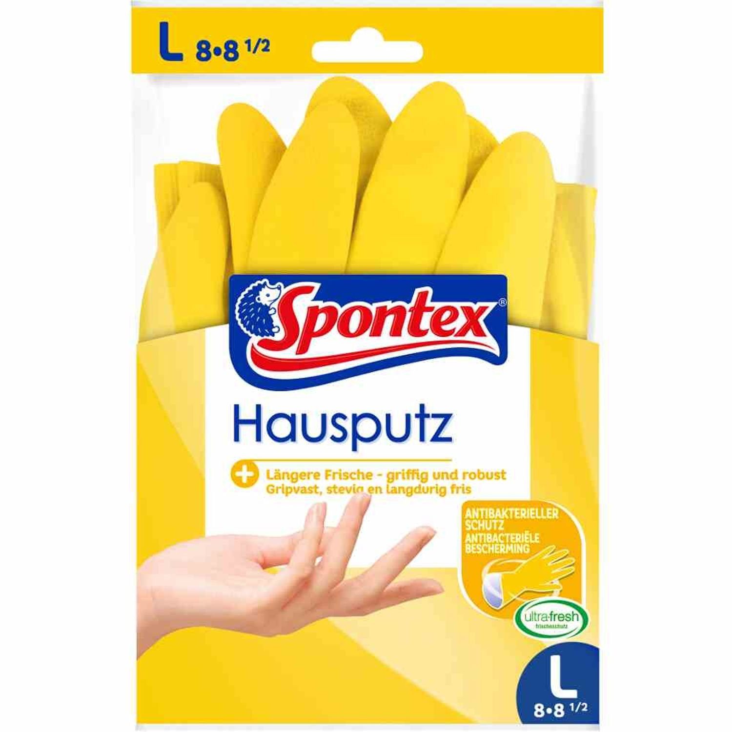 SPONTEX Putzhandschuh Handschuh Hausputz Gr. 8 - 8,5