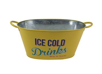 sesua Outdoor-Flaschenkühler Getränkewanne Zink Henkel 11 Liter Getränkekühler Eiskübel Ice Bucket