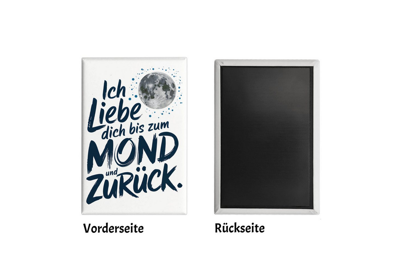 Thumbnail - speecheese Magnet Ich liebe dich bis zum Mond und zurück Souvenir Souvenir Magnet