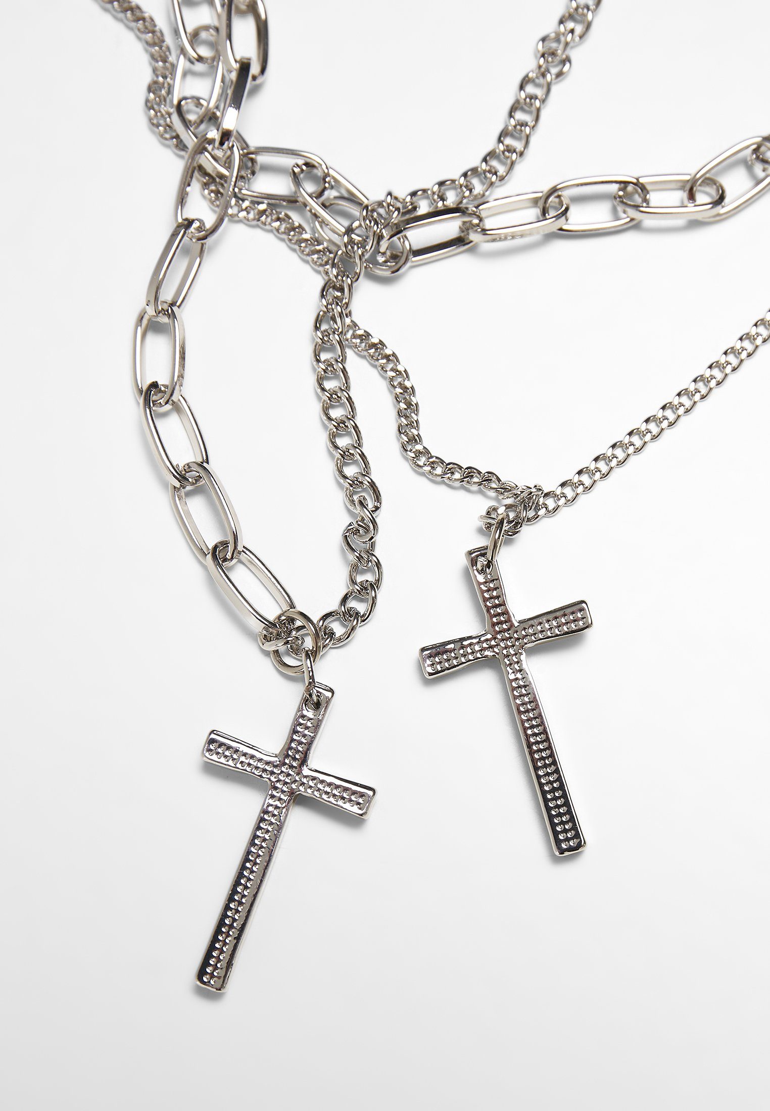 URBAN Edelstahlkette Necklace Accessoires CLASSICS Cross Layering silver