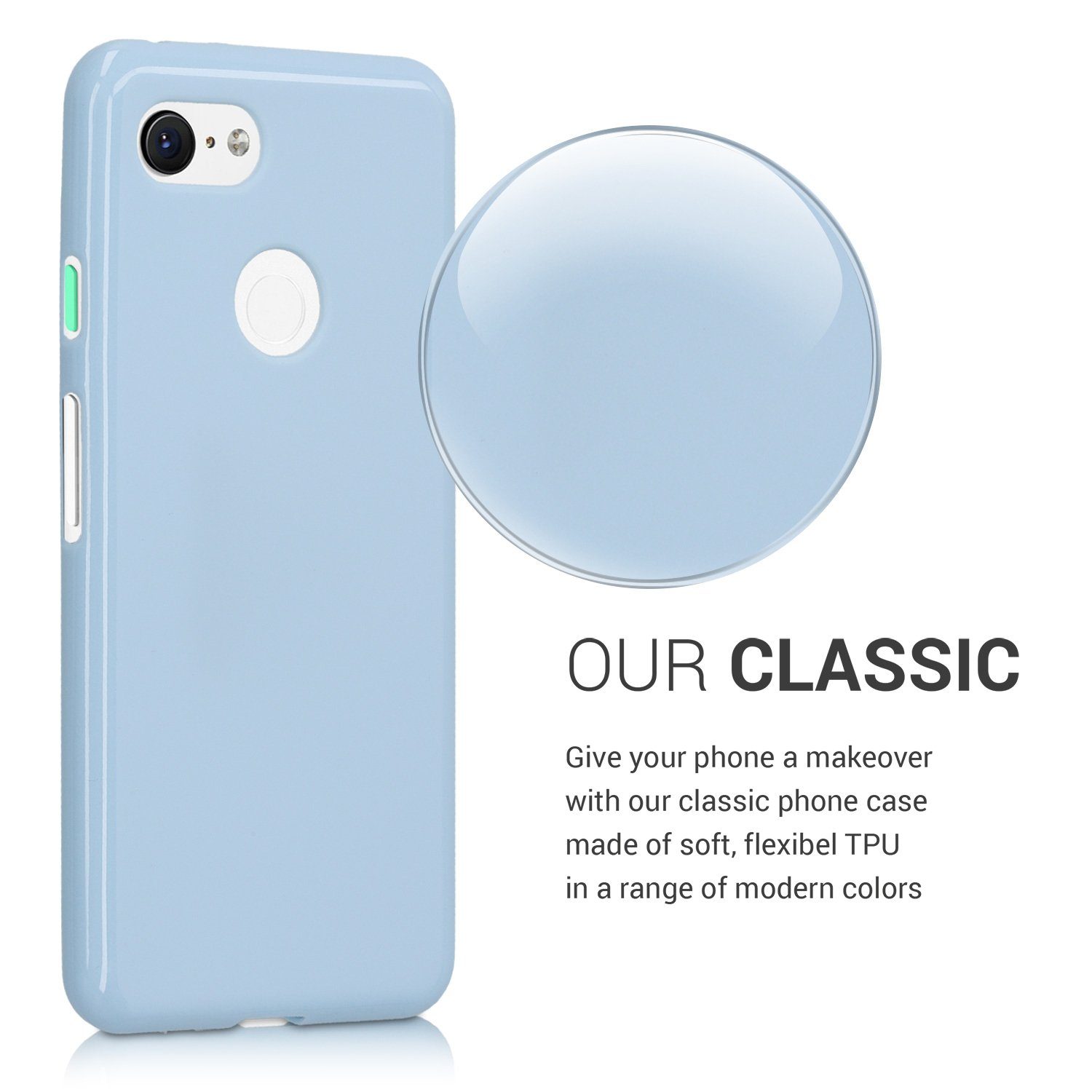 kwmobile Handyhülle Hülle für Google Pixel 3, Hülle Silikon - Soft Handyhülle - Handy Case Cover