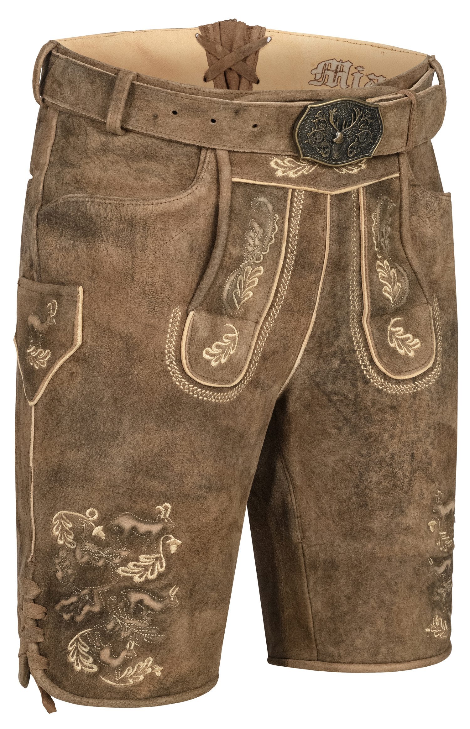 Nübler Trachtenlederhose Lederhose Siegbert in Waslnuss günstig online kaufen