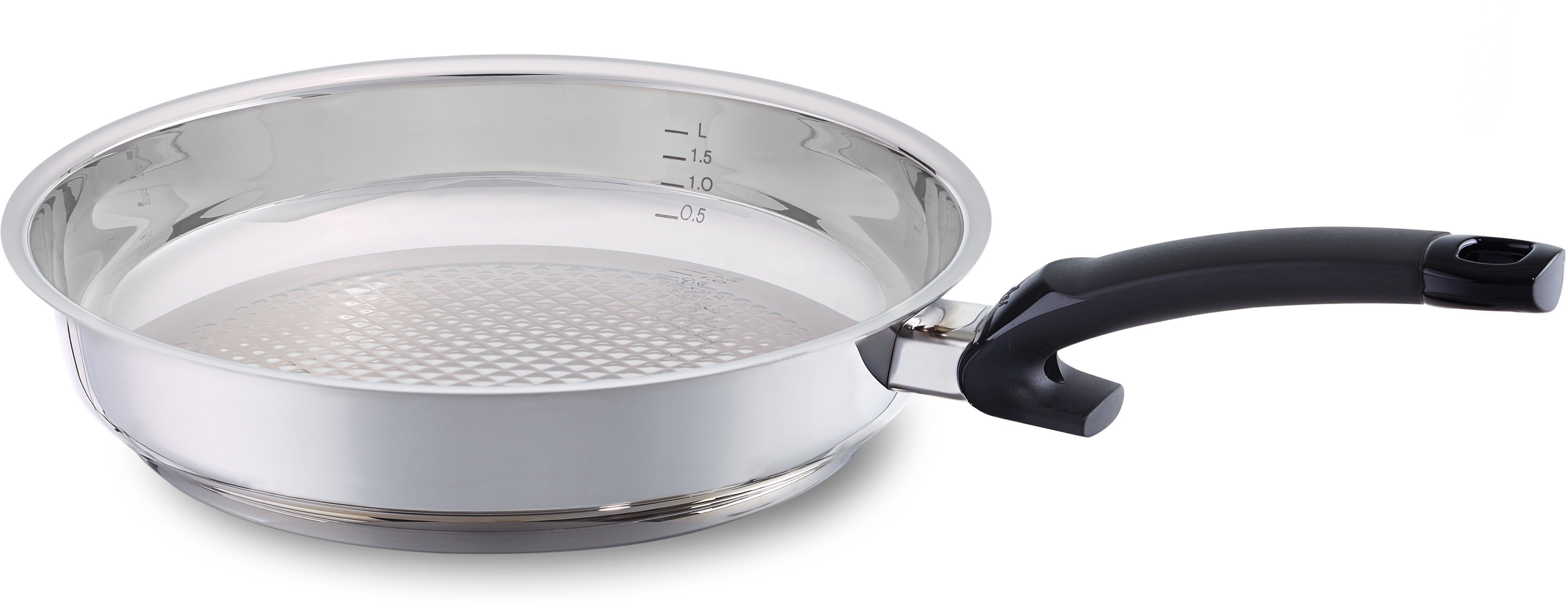 Bratpfanne, Edelstahl 18/10, Ø 26 cm, Induktion, »crispy steelux comfort« Bratpfanne, Edelstahl 18/10, Ø 26 cm, Induktion, »crispy steelux comfort«