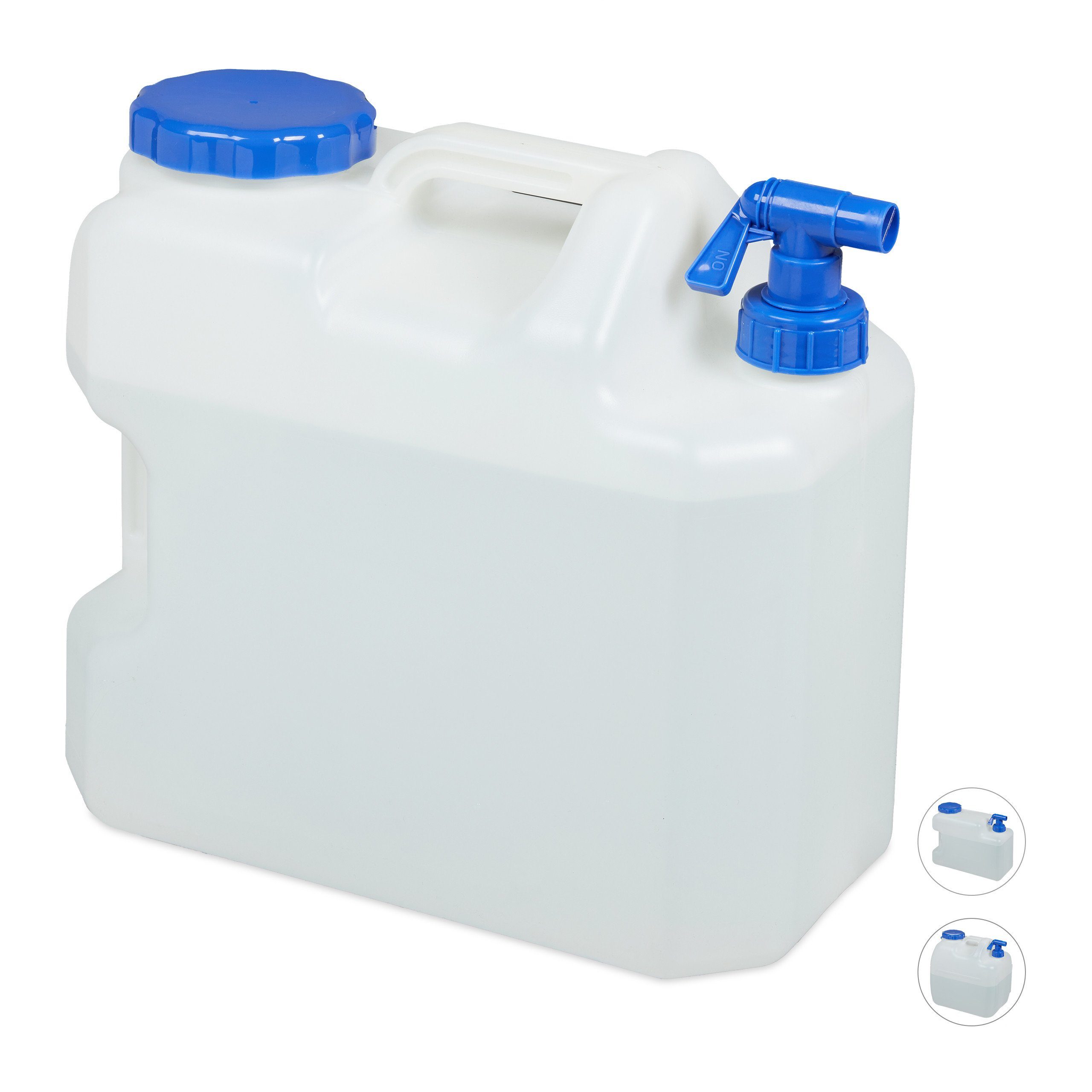 Liter Kanister 18 mit relaxdays Wasserkanister Hahn,