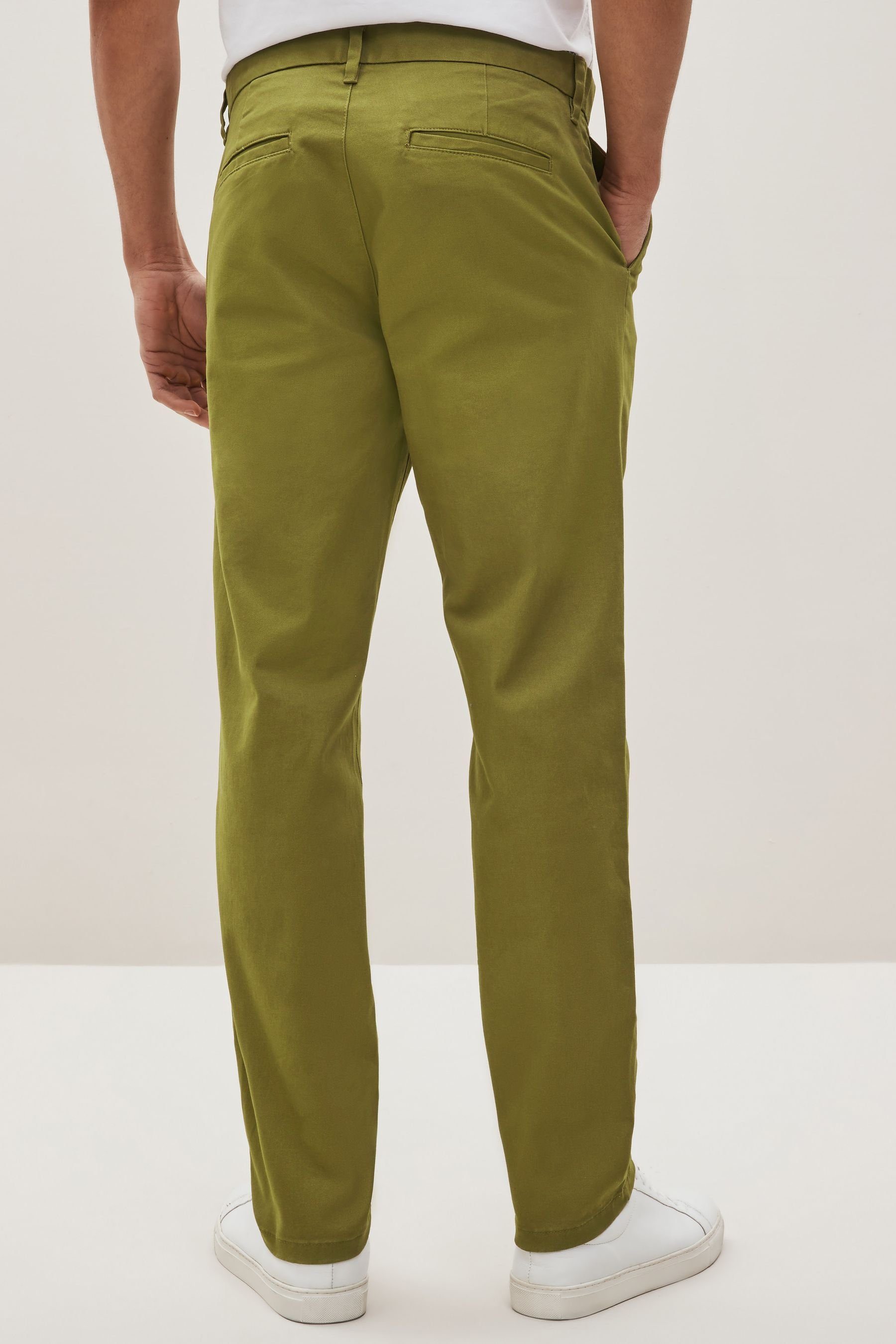 Green (1-tlg) Olive Chinohose Next