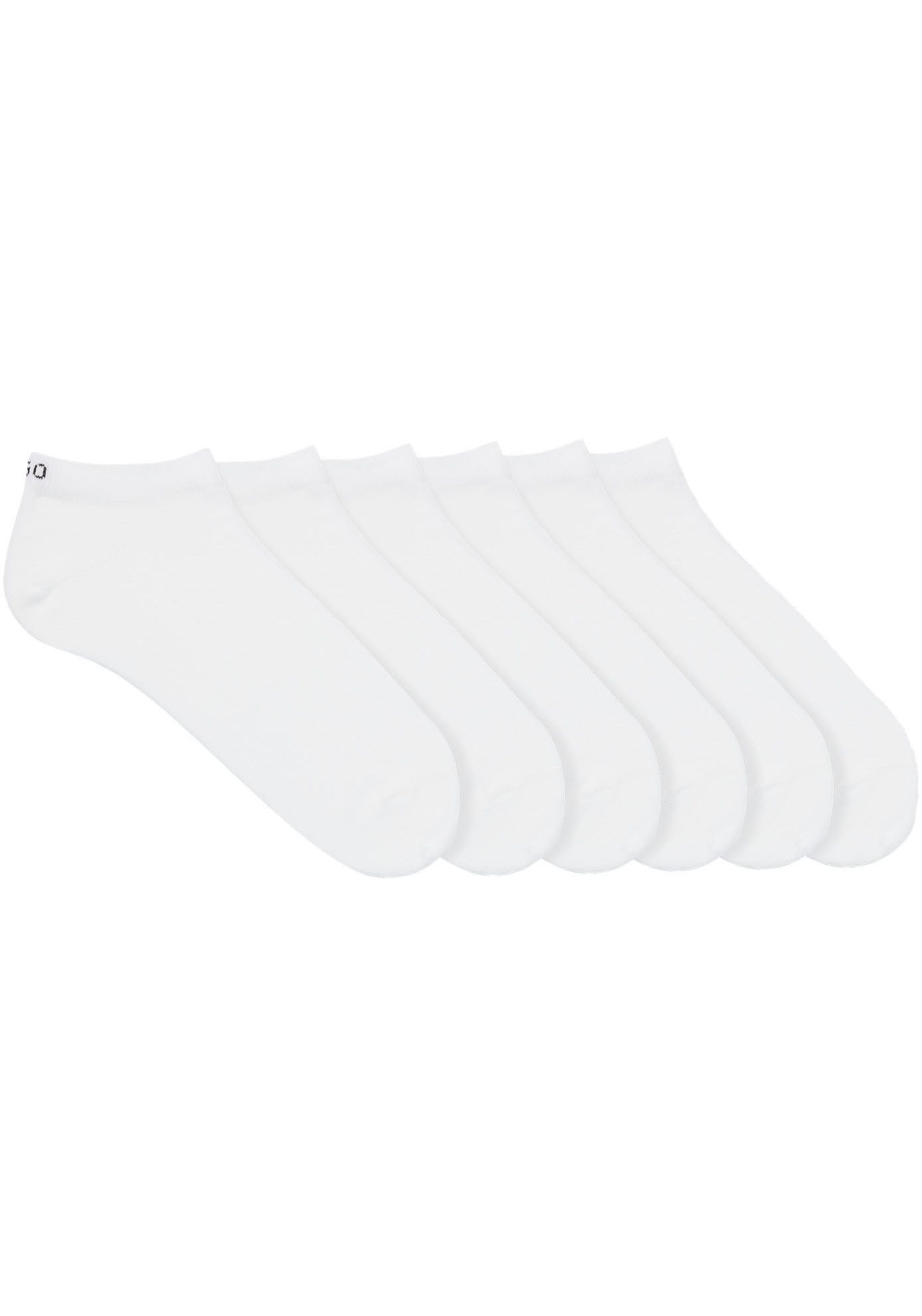 HUGO Sneakersocken Socken 6P AS UNI CC W 10 (6-Paar) mit Markenschriftzug am Bündchen