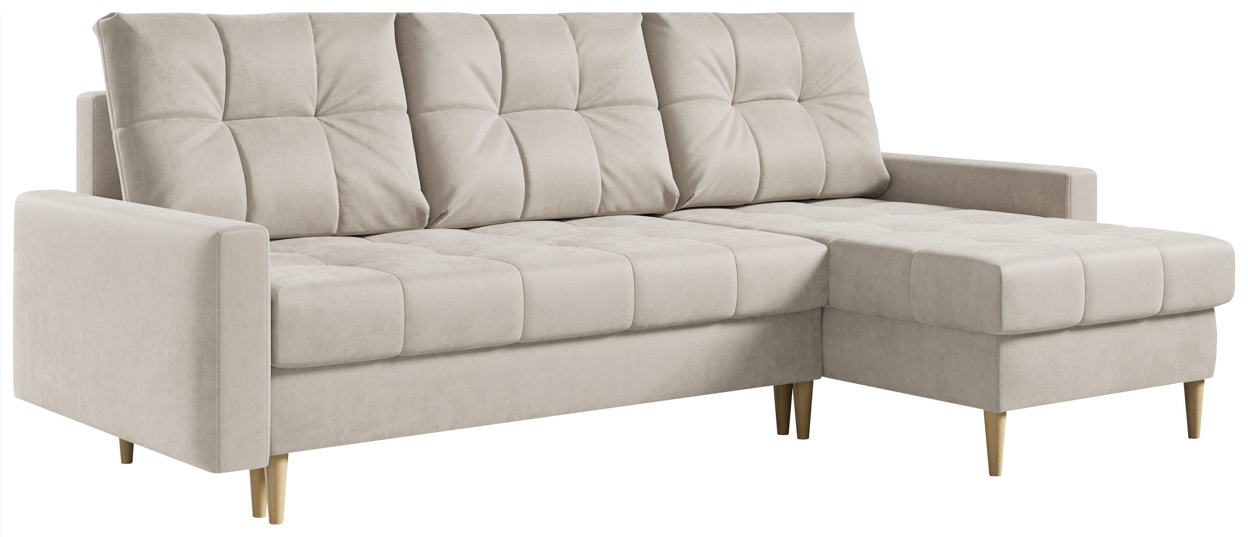 MKS MÖBEL Ecksofa ASTRA, Set, Gesteppte Polsterung, lose Kissen, Skandinavi günstig online kaufen