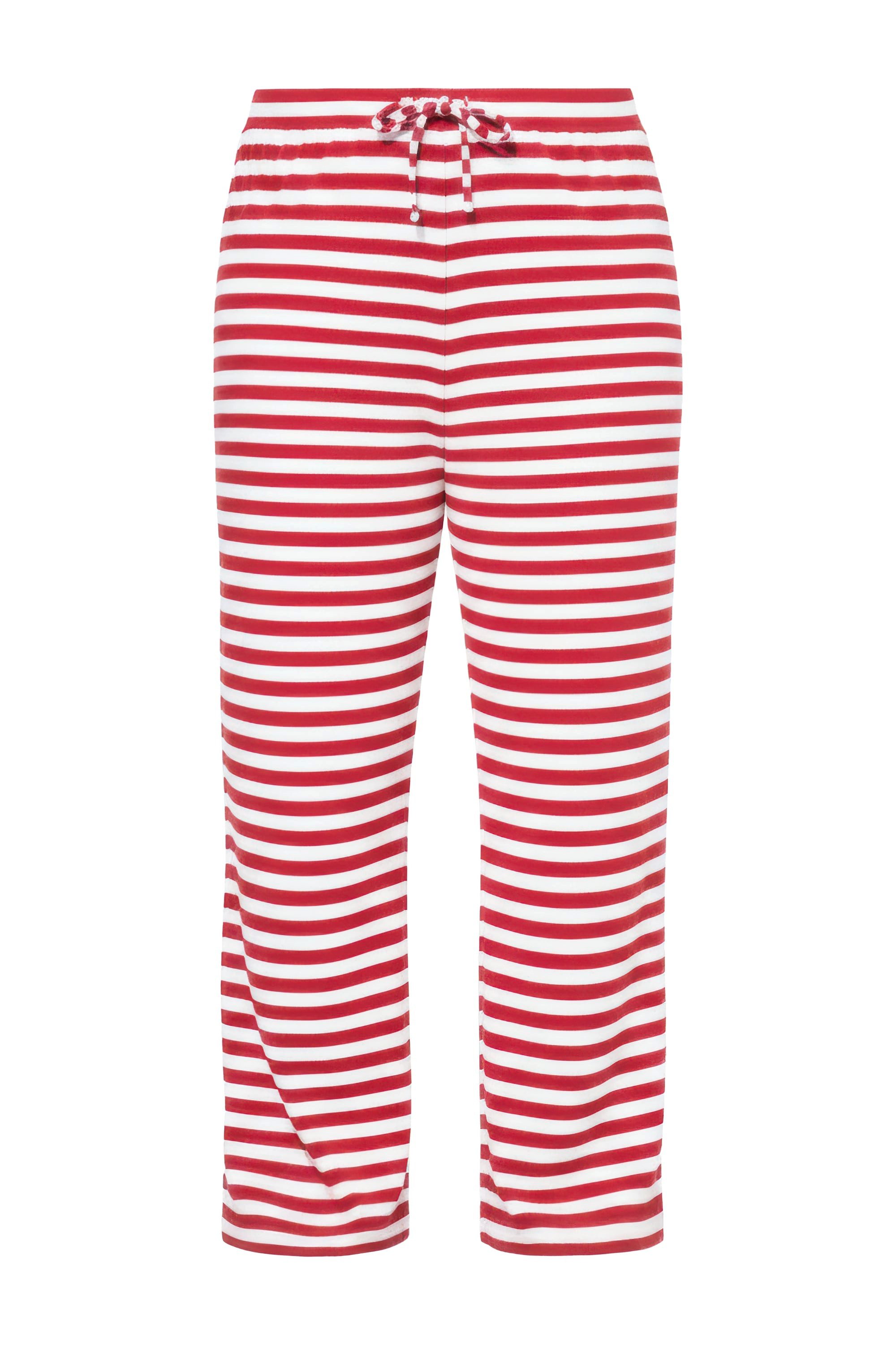 Studio Untold Schlupfhose Ringel Hose Wide Legs Normal Waist Rippjersey