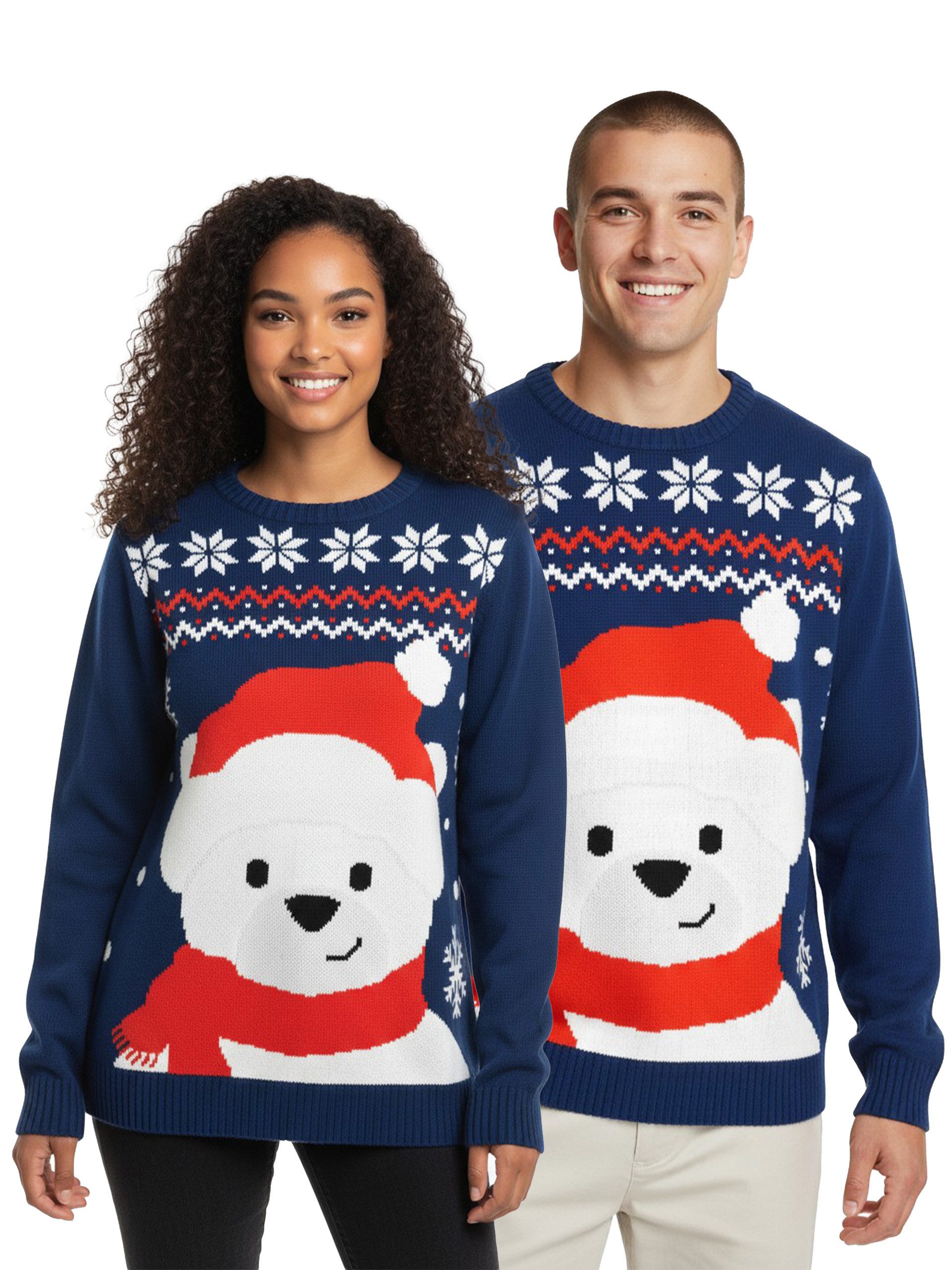 United Labels® Weihnachtspullover Winterpullover Eisbär Winter Strick Pullover Sweatshirt Ugly Sweater