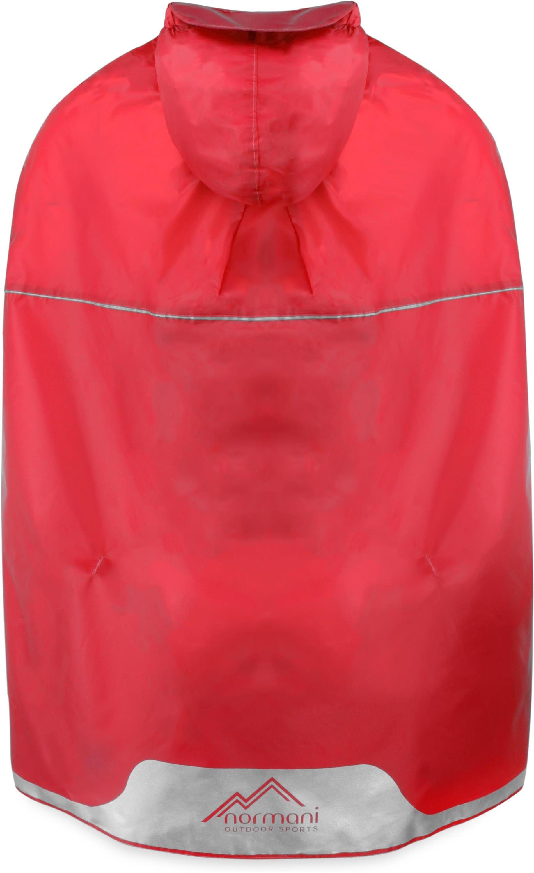 normani Regenponcho Kinder Regenponcho Cherrapunji Kids Wasserdichter Regencape mit Kapuze und Reflektor - Jungen und Mädchen