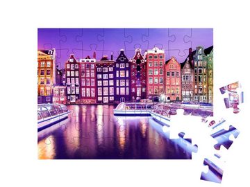 puzzleYOU Puzzle Holländische Häuser in Amsterdam, Niederlande, 48 Puzzleteile, puzzleYOU-Kollektionen Holland