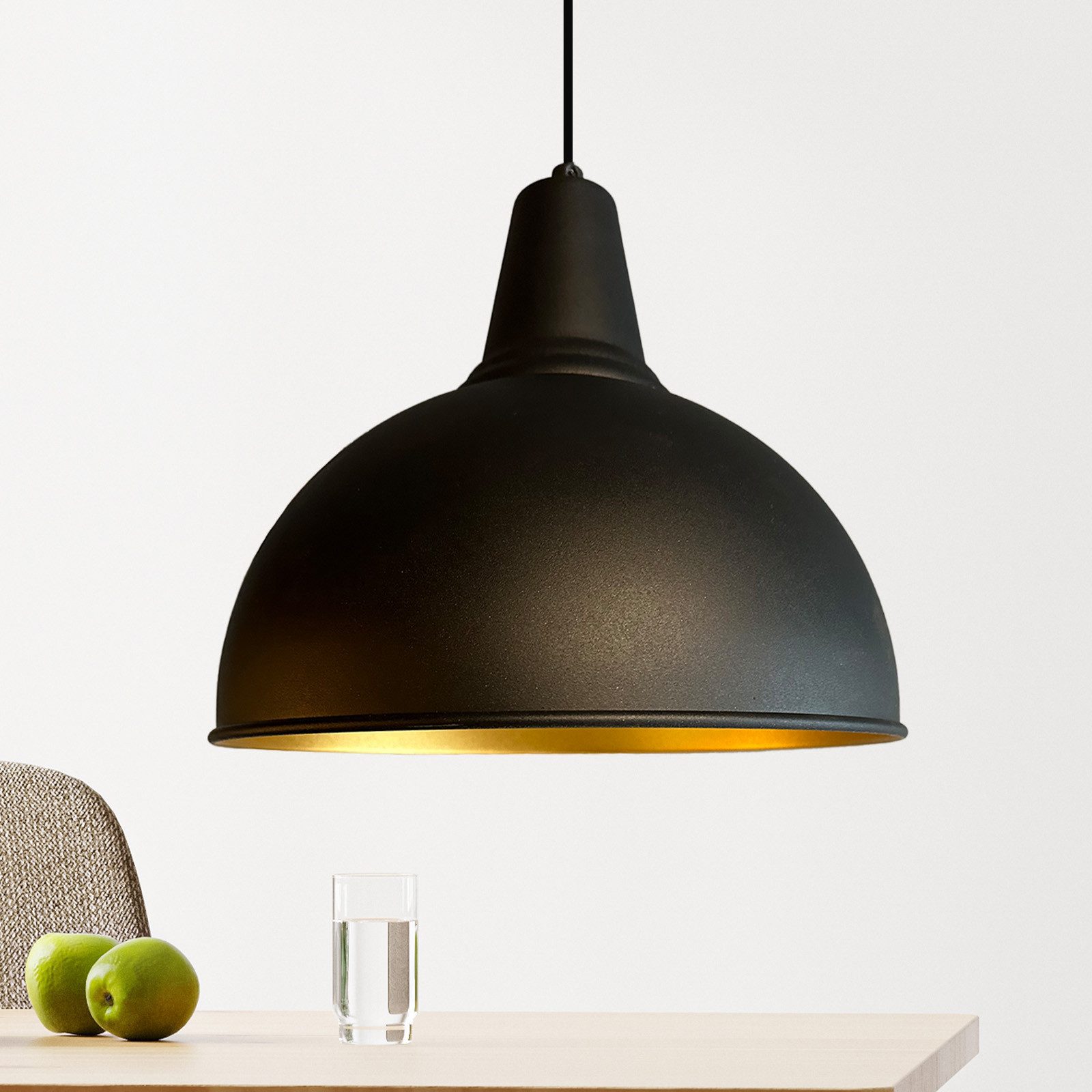Bamyum Pendelleuchte Pendelleuchte Yimpi Metall Ø30cm, Modern Hängelampe, ohne Leuchtmittel