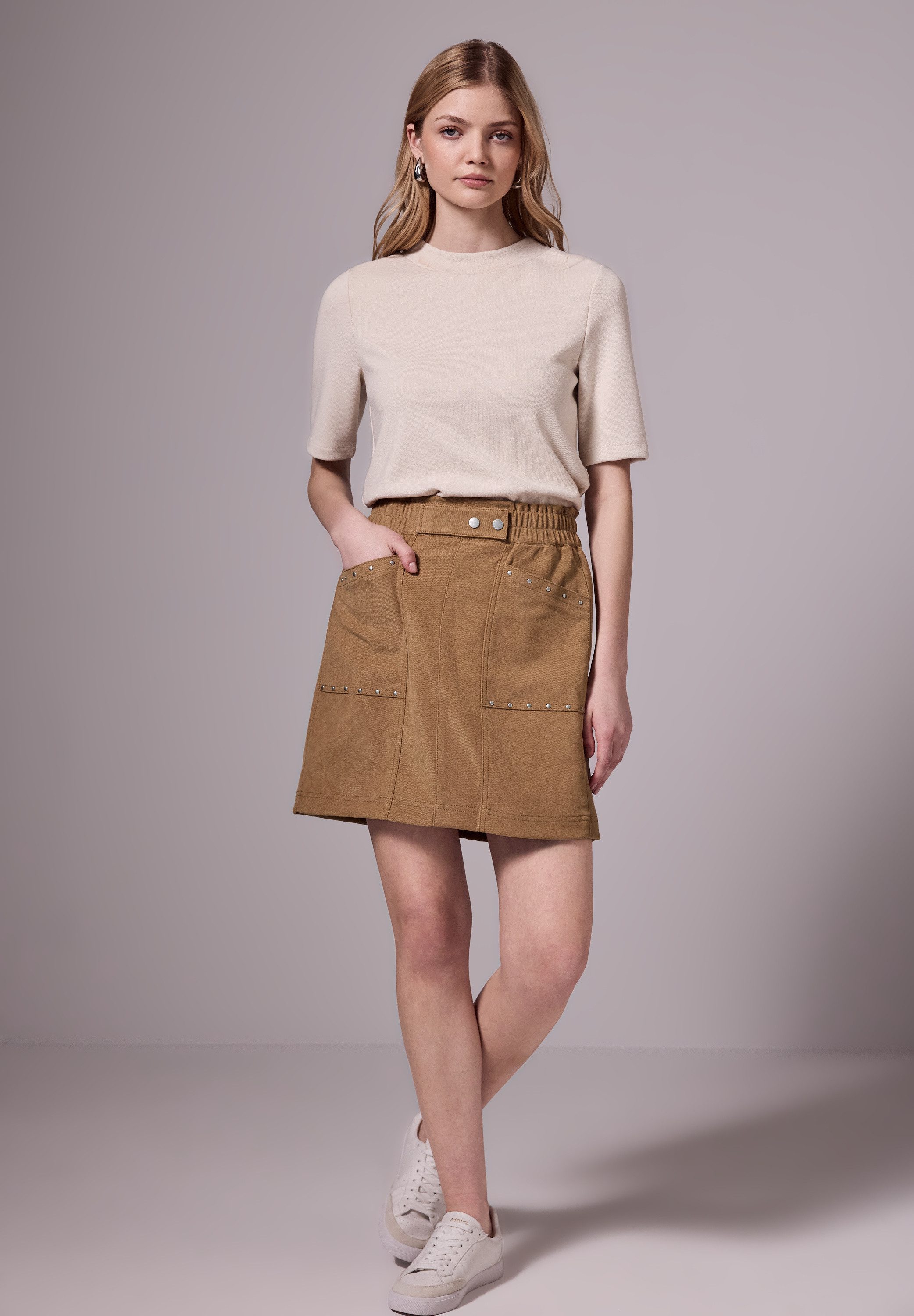 STREET ONE STUDIO Sommerrock mit Nieten