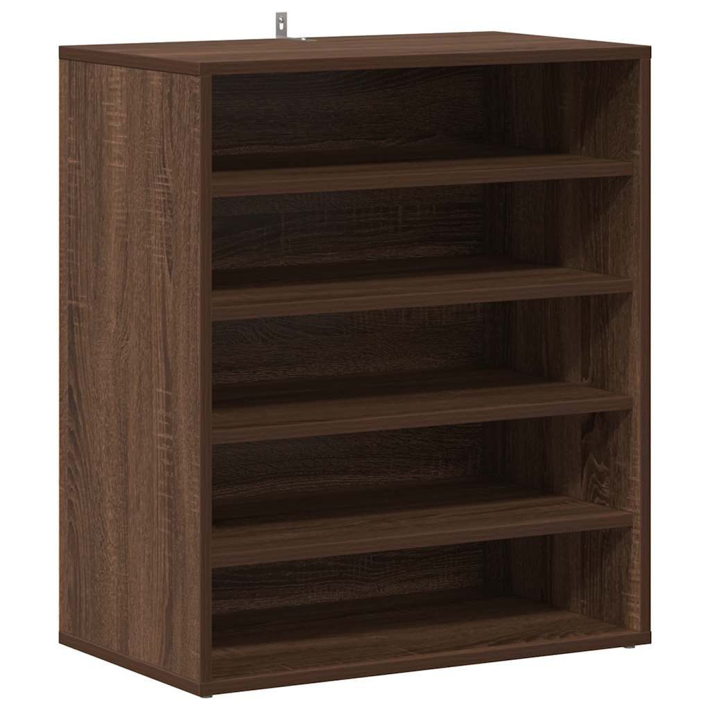 vidaXL Schuhregal Schuhschrank Braun Eichen-Optik 60x35x70 cm Holzwerkstoff, 1-tlg.