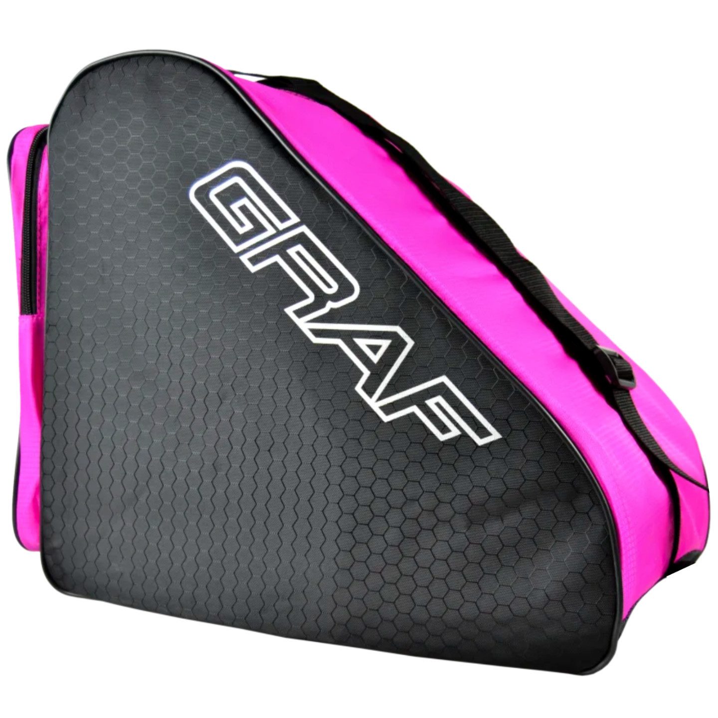 Graf Schlittschuhe Graf Schlittschuhtasche Pink für Eishockey und Kunstlauf, Verstärkte Bodenplatte, Außentasche mit Reißverschluss, faltbar